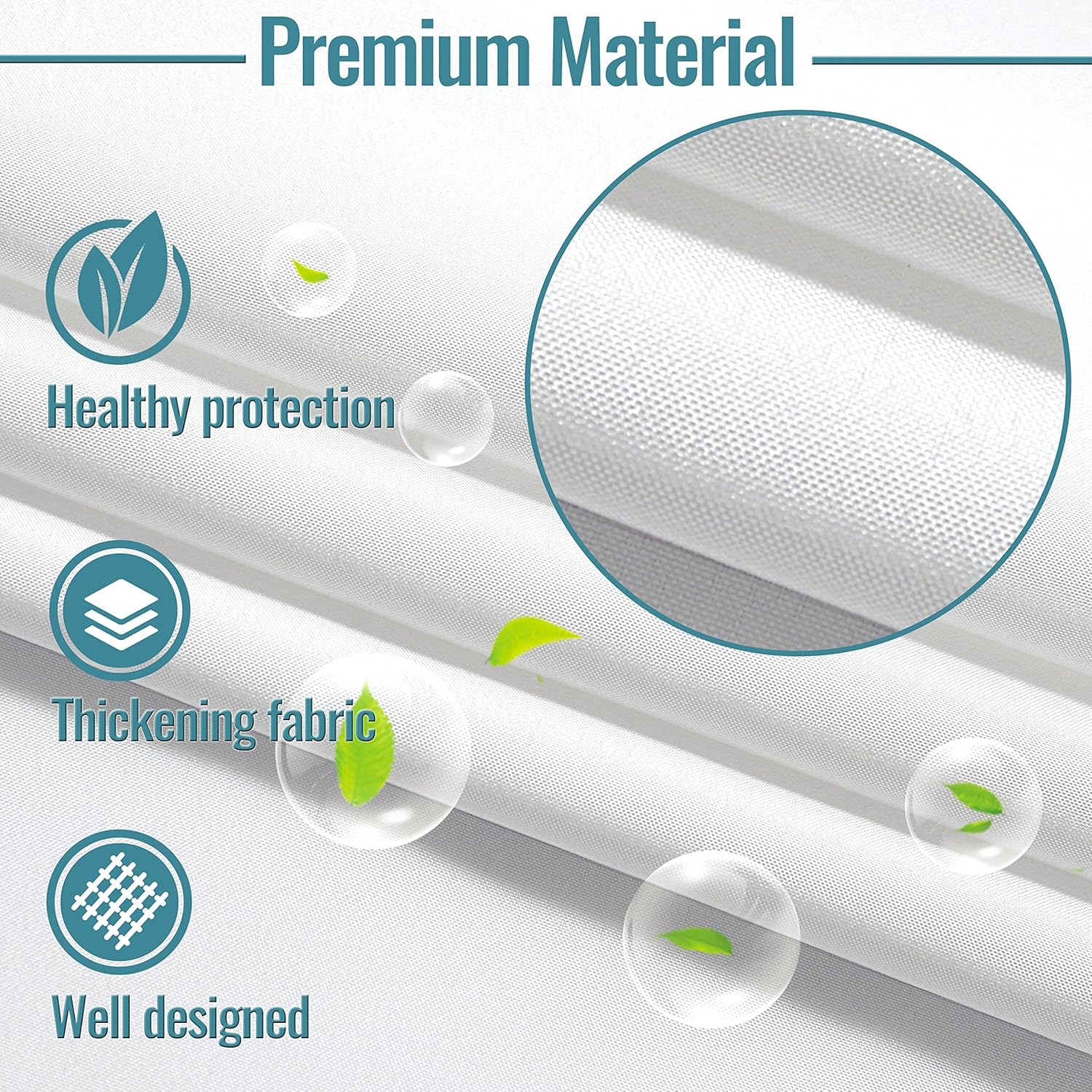 Snap in Shower Curtain Liner Replacement Shower Curtain Liner Removable Liner (1 Pack, 70