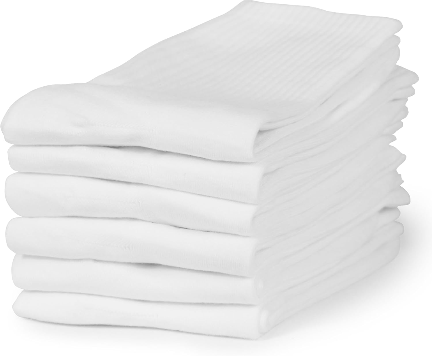 Women Crew Sock Cotton Casual Calf Socks 6 Pairs Size 5-10 - Image 2