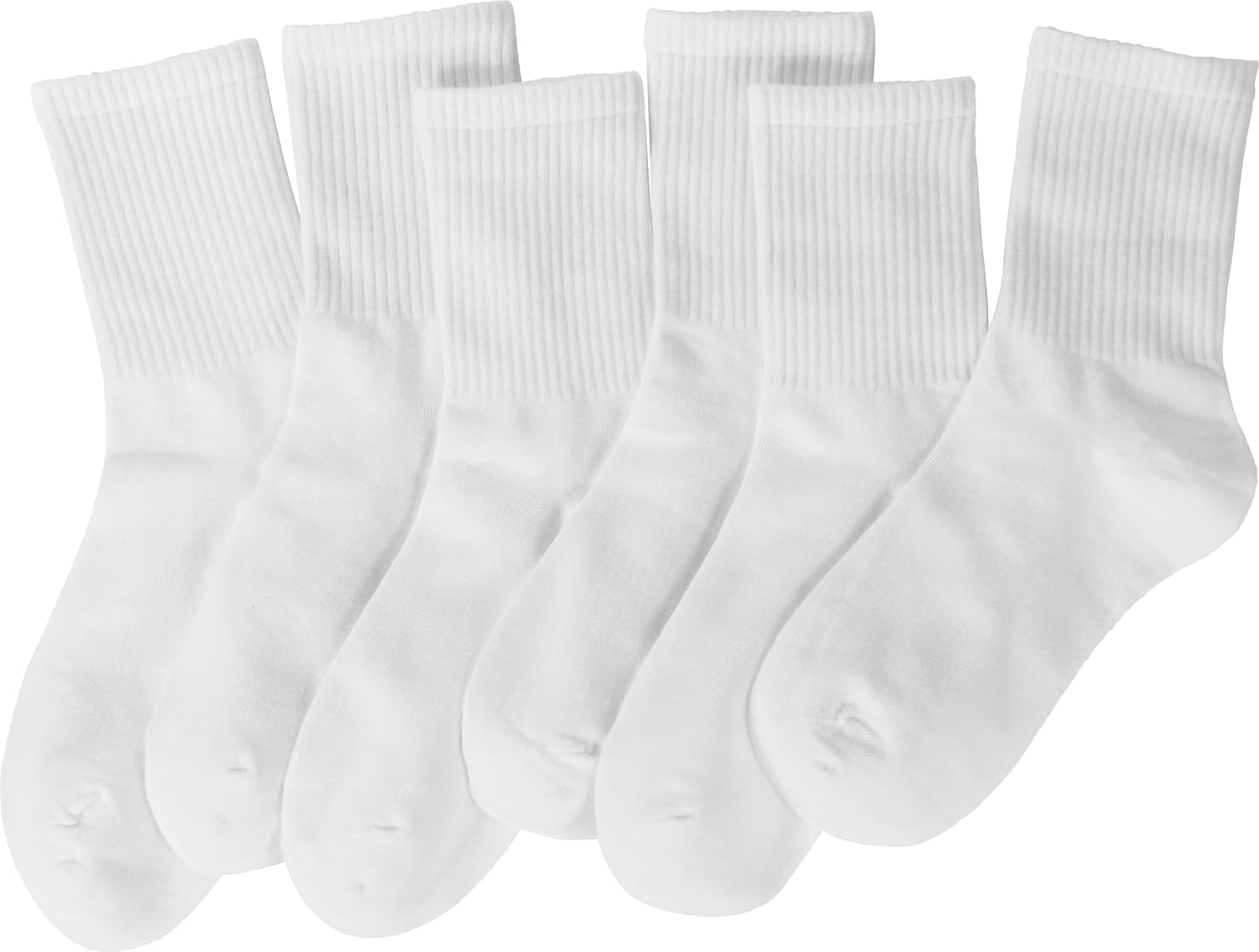 Women Crew Sock Cotton Casual Calf Socks 6 Pairs Size 5-10 - Image 3