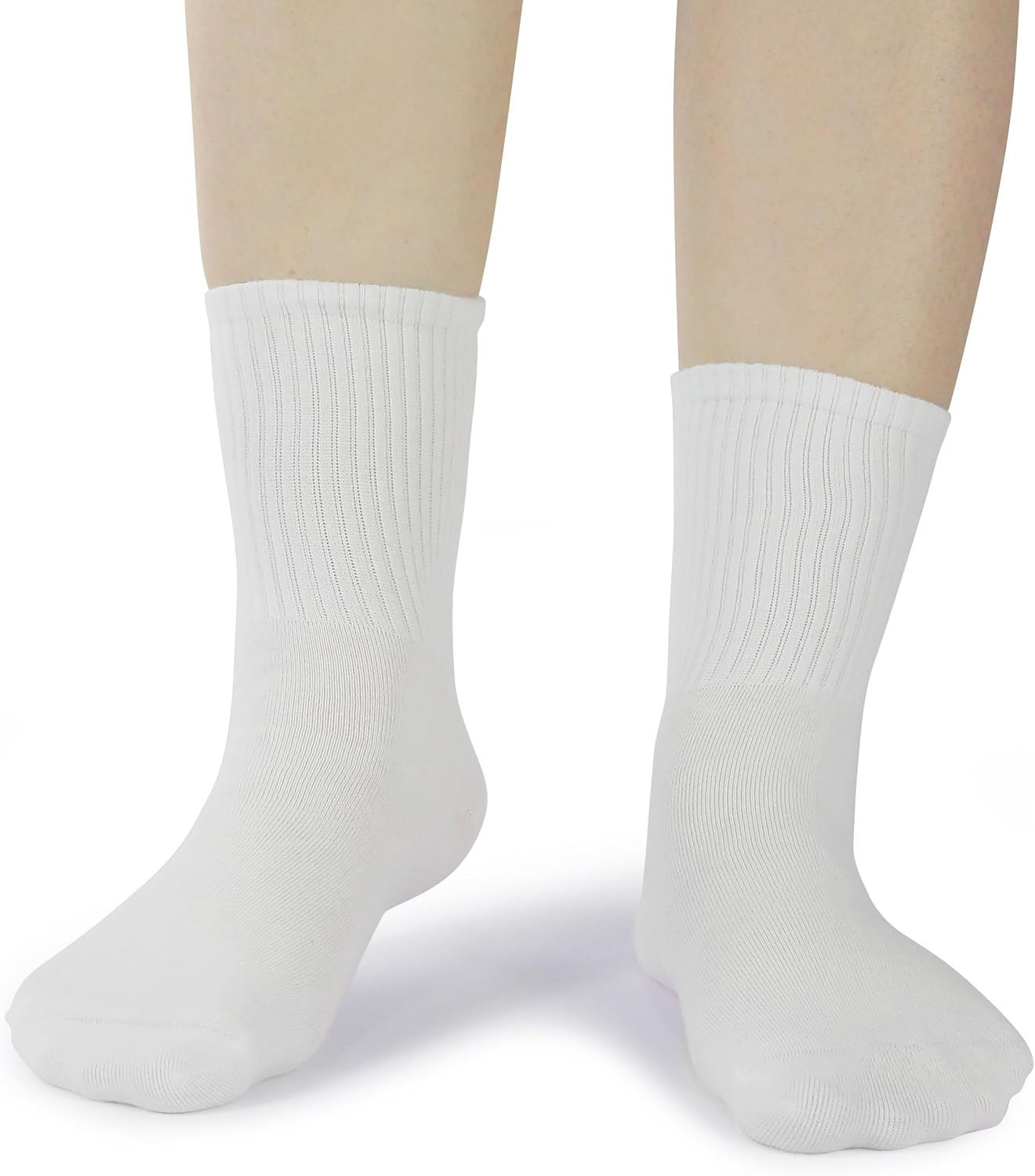 Women Crew Sock Cotton Casual Calf Socks 6 Pairs Size 5-10 - Image 5