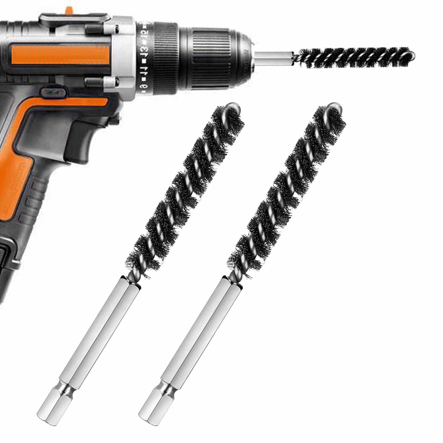 Golf Clubs Head Hosel Brush Golf Shaft Ferrules Brush Stainless Steel Bore Brush Wire Brush Cleaning Tool Electric Drill Wire Brush for Wood and Iron (2) - Image 1