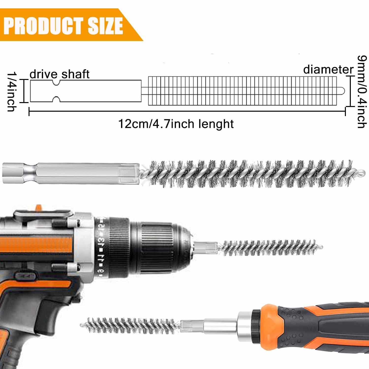 Golf Clubs Head Hosel Brush Golf Shaft Ferrules Brush Stainless Steel Bore Brush Wire Brush Cleaning Tool Electric Drill Wire Brush for Wood and Iron (2) - Image 2