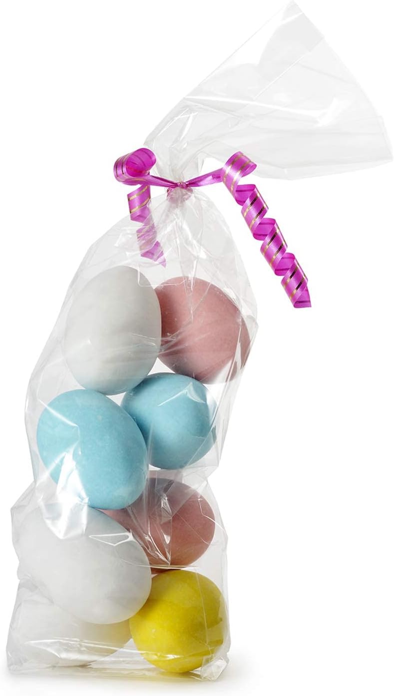 Cellophane Treat Bags,200 Pcs 3x11 Inches Clear Pretzel Bags,Cello Bags with Twist Ties for Packaging Candies,Cookies - Image 4