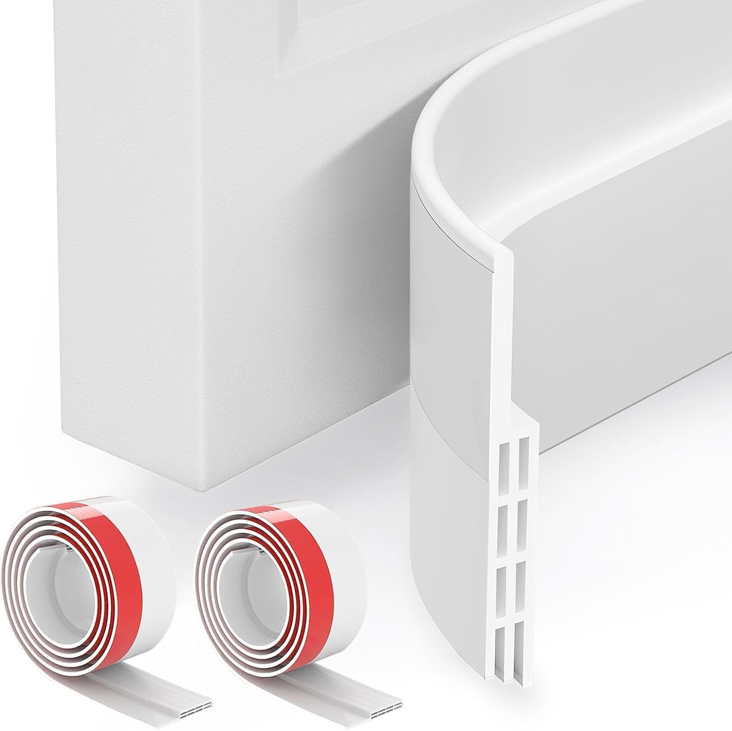 2 Pack Door Draft Stopper, Under Door Draft Blocker, Soundproof Weather Stripping Door Seal, 2