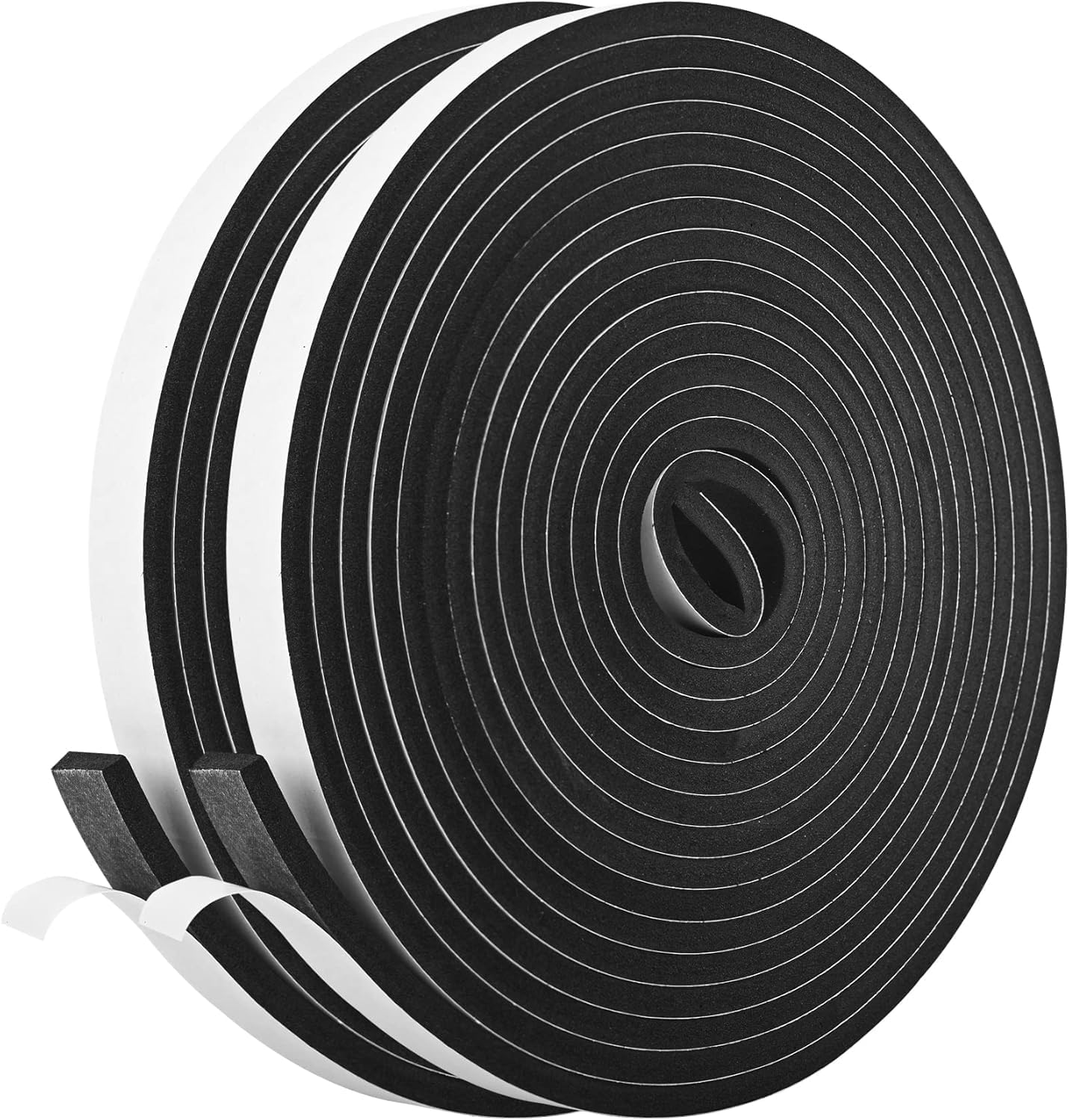 Self Adhesive Foam Tape Weatherstrip 1/2In x 1/4In x 42Ft High Density Foam Insulation Strips Seal Weather Stripping with Strong Adhesive for Door and Window Sound Isolation Soundproofing - Image 1