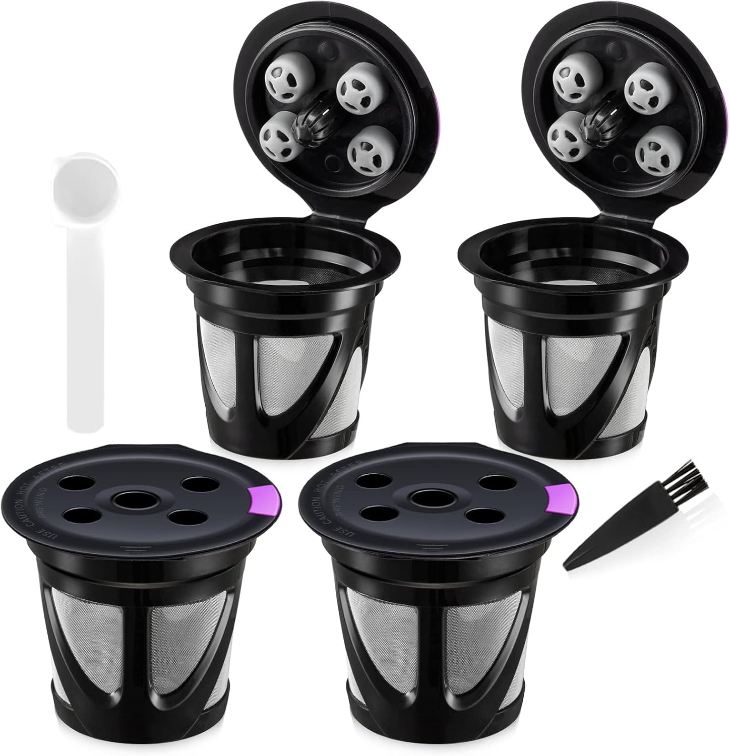 Reusable K Cups Compatible for Keurig Supreme and K-Supreme Plus, Refillable Kcup for Keurig Supreme Coffee Maker - MultiStream Coffee Pods Filter (4 Pack) - Image 1