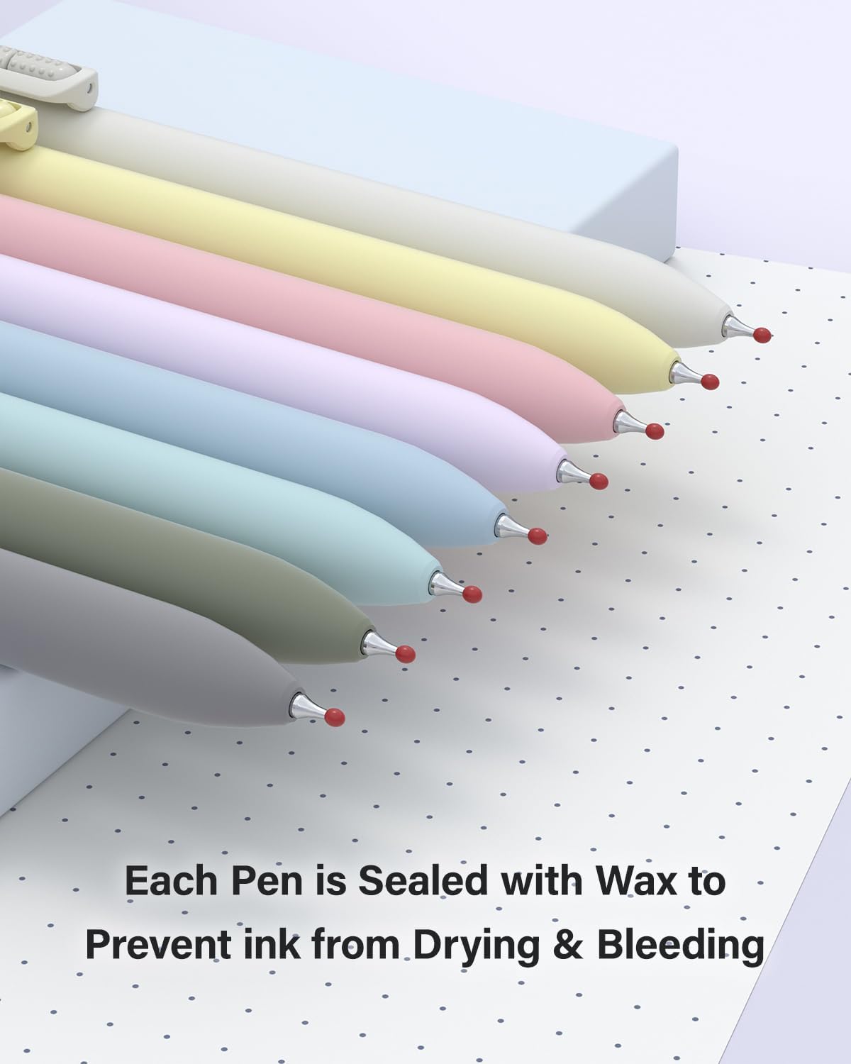 8-Pack Gel Pens, 0.5mm Black Ink Pens Fine Point Smudge-Proof & Fast-Drying, Smooth Ink Retractable Pen for Left Handed School Office Supplies - Image 8