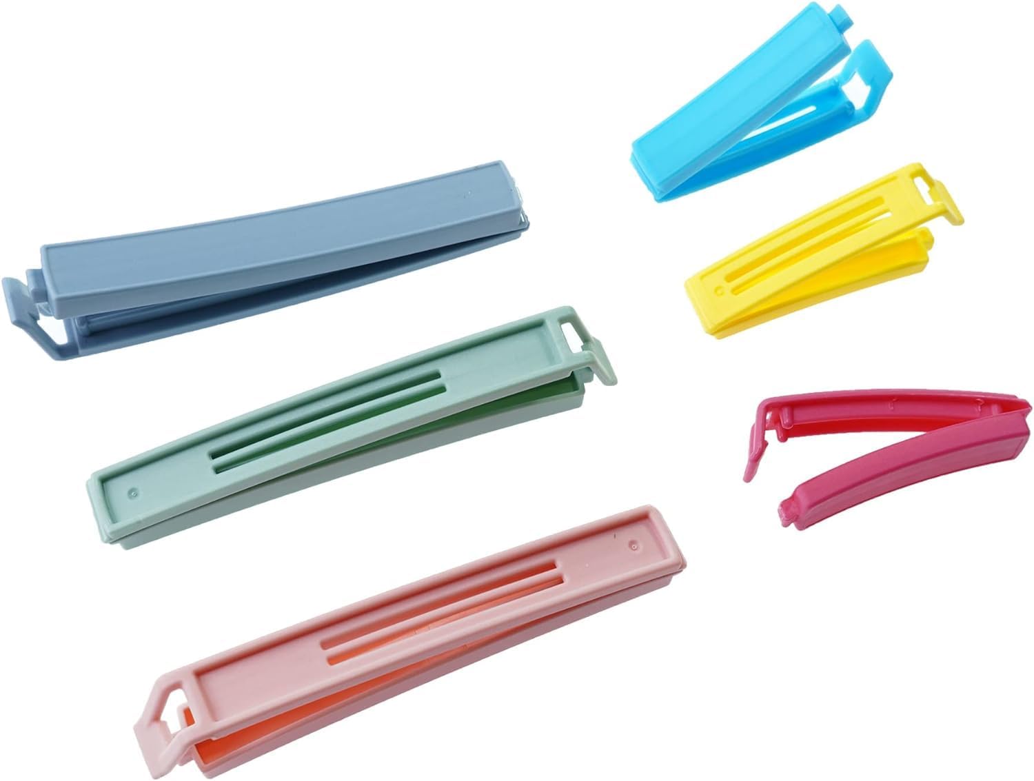 32 PCS Plastic Chip Clips for Food Packages, Curved Design Sealing Bag Clips for Food, Kitchen and Home, 2 Sizes(4.3inch x 20, 3.1inch x 12) - Image 3