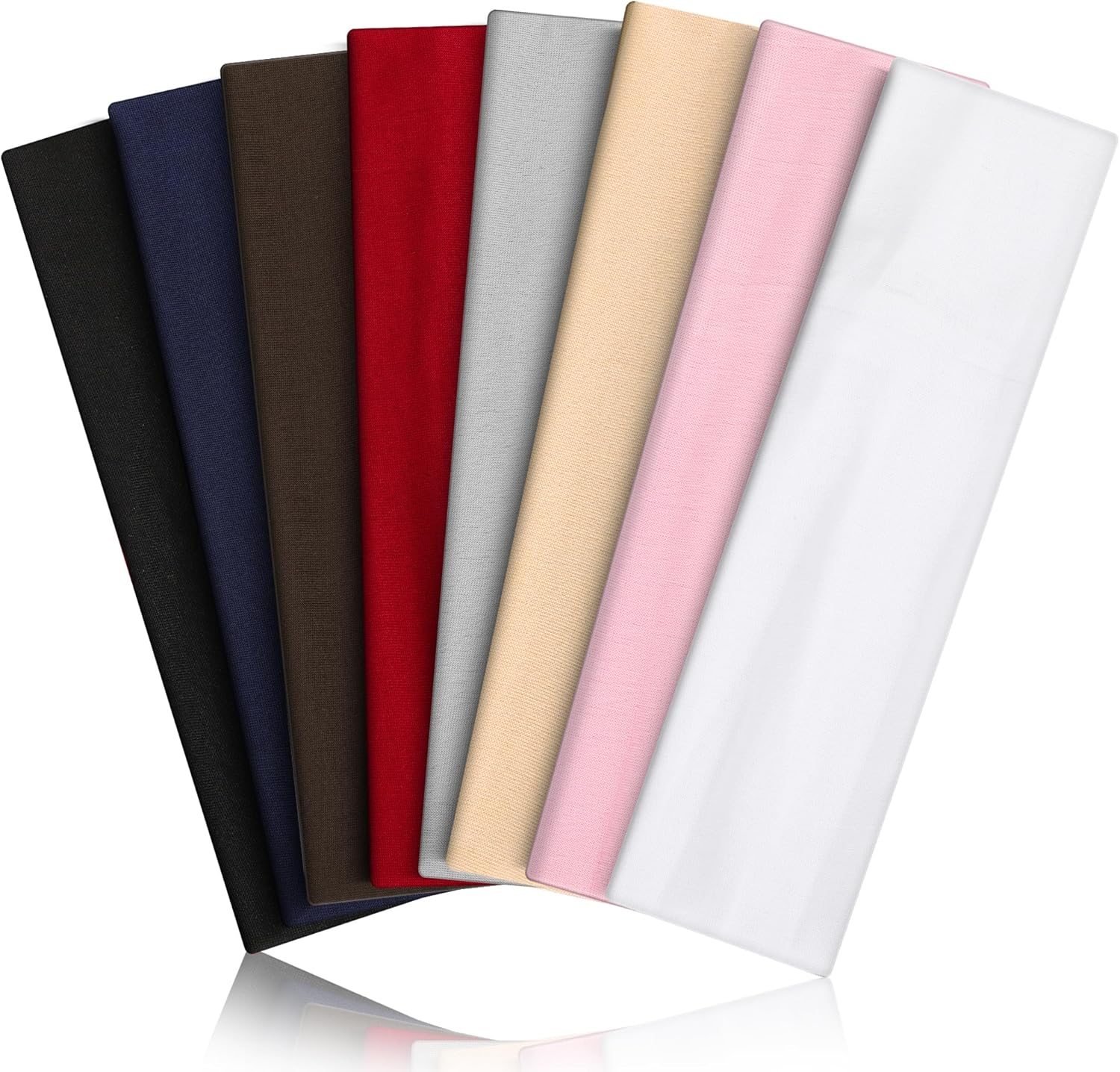 Headbands for Women 8PCS [Summer-Exclusive Headband], Non Slip Sports Headband Elastic Soft Running Fashion Headband Absorb Sweat Headbands for Men for Women for Working Out, Travel - Image 1