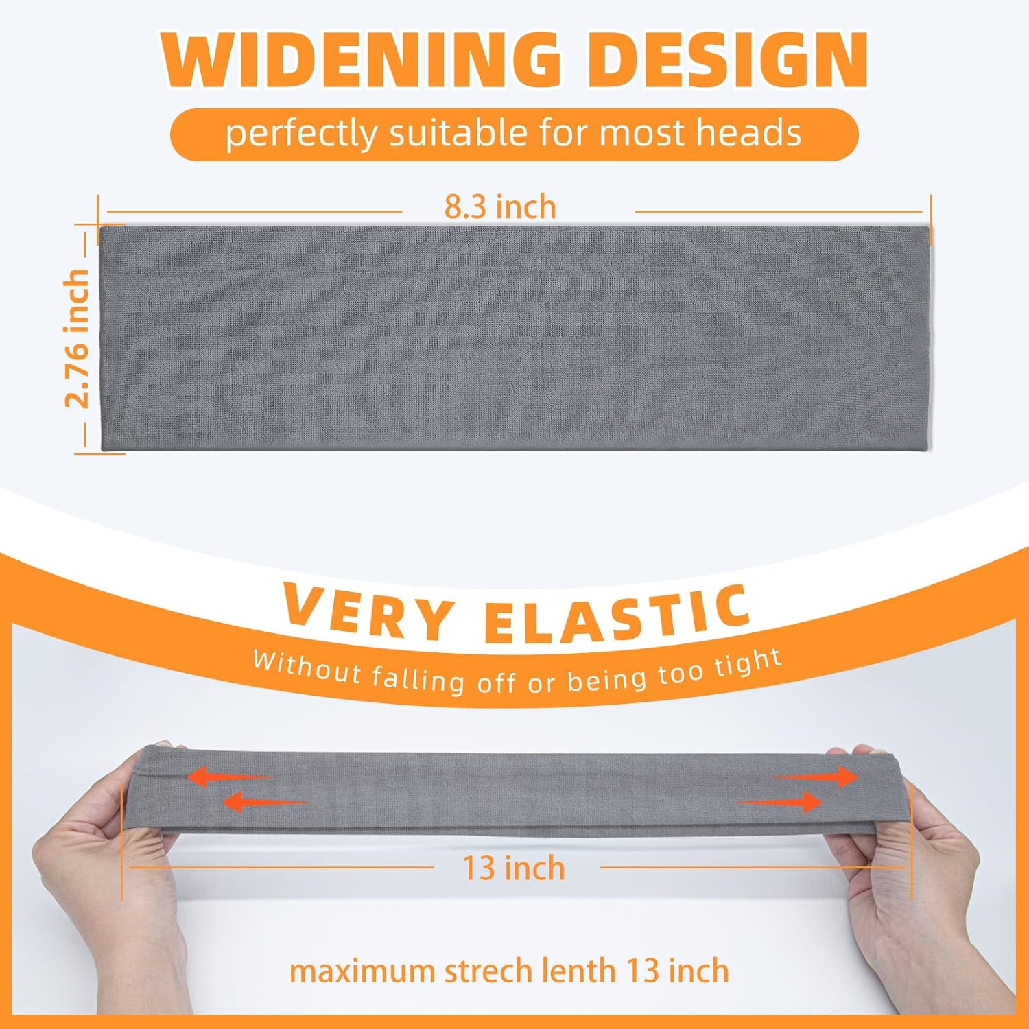 Headbands for Women 8PCS [Summer-Exclusive Headband], Non Slip Sports Headband Elastic Soft Running Fashion Headband Absorb Sweat Headbands for Men for Women for Working Out, Travel - Image 4