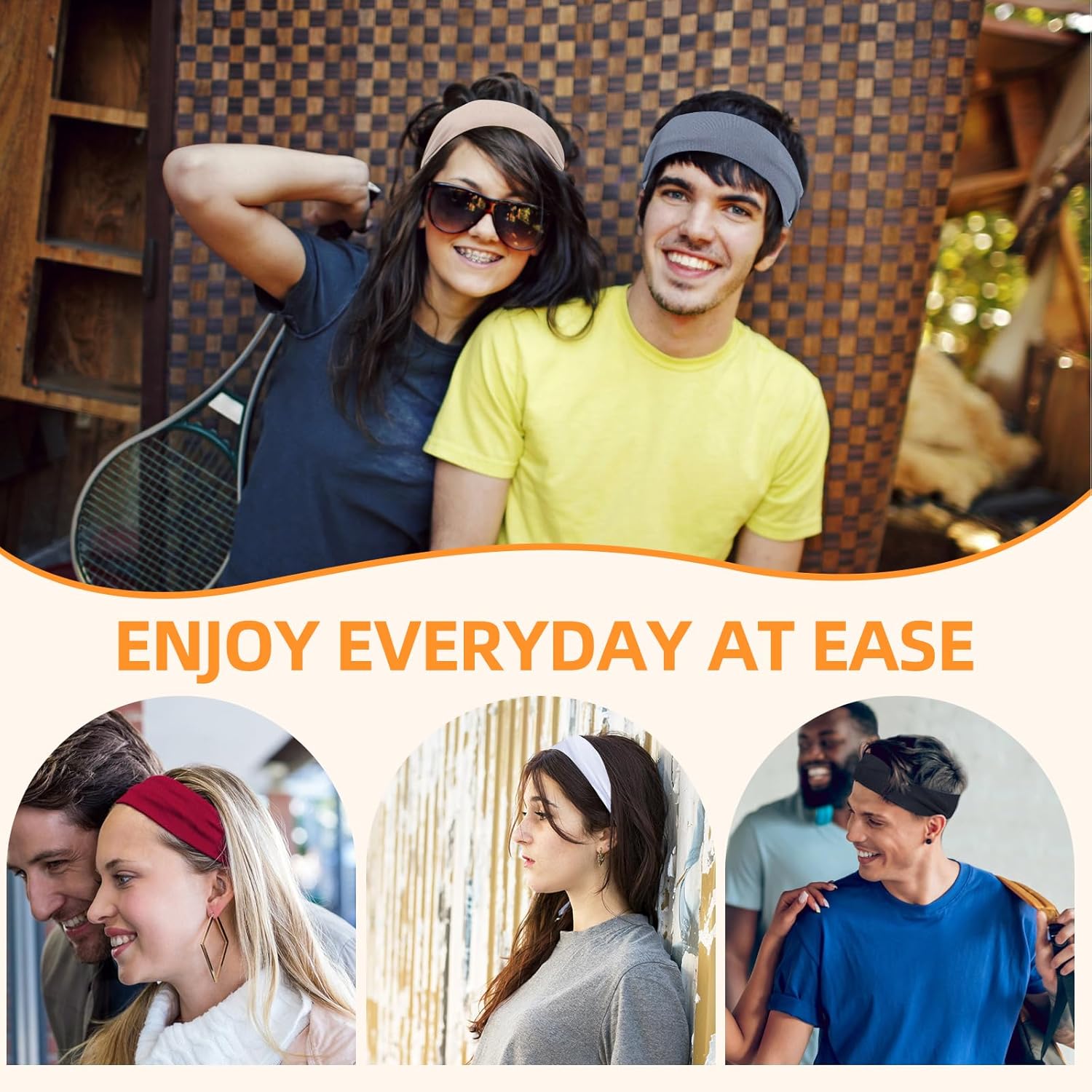 Headbands for Women 8PCS [Summer-Exclusive Headband], Non Slip Sports Headband Elastic Soft Running Fashion Headband Absorb Sweat Headbands for Men for Women for Working Out, Travel - Image 6
