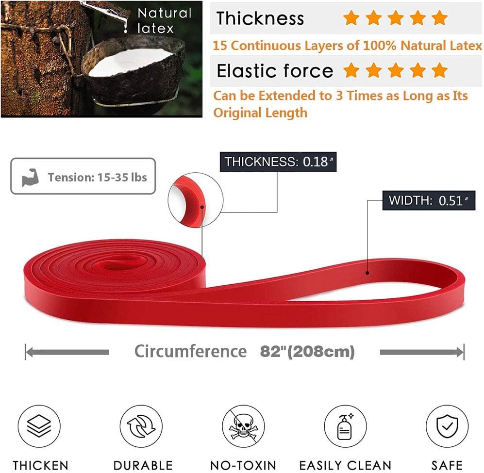 Pull-Up Bands Resistance-Bands Exercise-Bands - Pull up Assistance Bands Workout Bands Resistance for Women Long Resistance Bands Resistance Loop Bands Perfect for Gym Home or Travel - Image 2