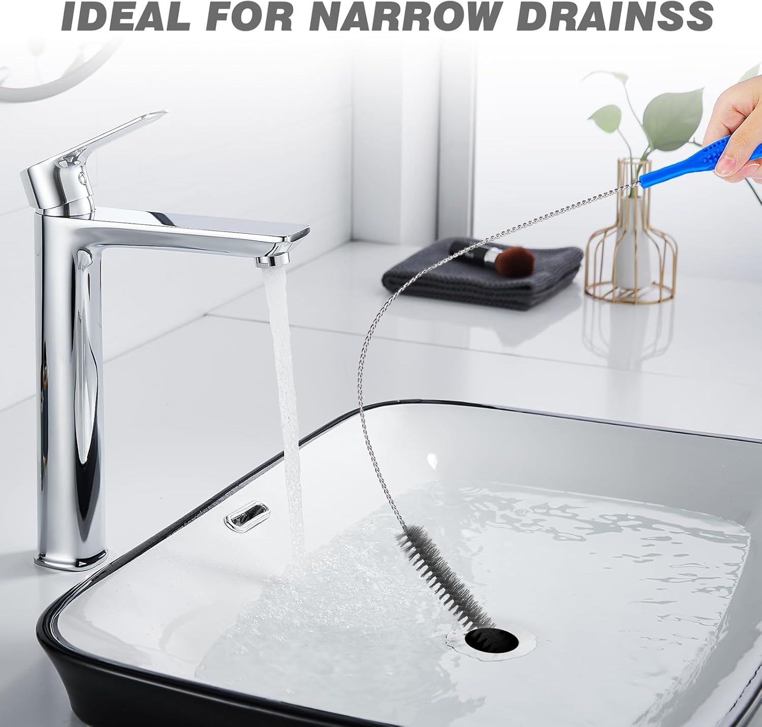 Drain Cleaning Brush Set，Flexible Long Pipe Snake Hair Clogs Catcher Cleaner Tool for Toilet，Sewer Drain，Pipe Brush，Drain Cleaner Brush，Sink Drain Brush - Image 6