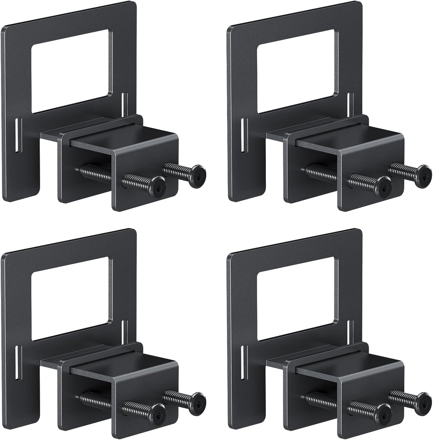 Non Slip Mattress Gaskets for Metal Bed Frame, Mattress Holder in Place Gripper, Adjustable Mattress Retainer Bar, Keep Mattress from Sliding Gripper, 4 PCS, Black - Image 1