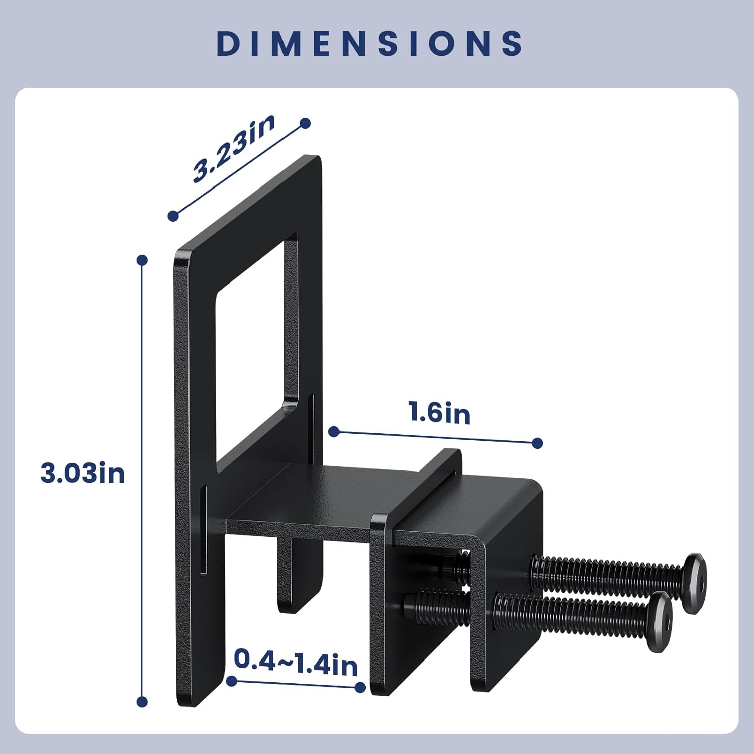 Non Slip Mattress Gaskets for Metal Bed Frame, Mattress Holder in Place Gripper, Adjustable Mattress Retainer Bar, Keep Mattress from Sliding Gripper, 4 PCS, Black - Image 2