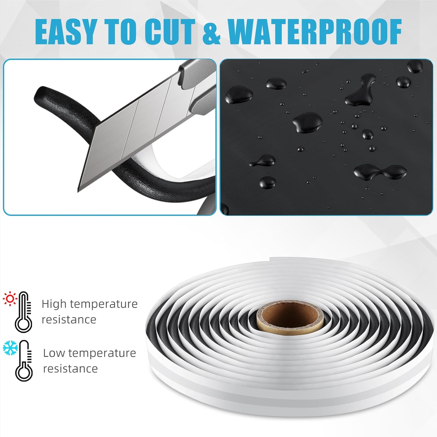 Butyl Sealant Tape, 13Ft Butyl Rubber Sealant Headlight Glue Sealant Rope for Automotive (Car, RV, Marine) for Installing Car Part, Windows, Doors and Windshield etc. - Image 4