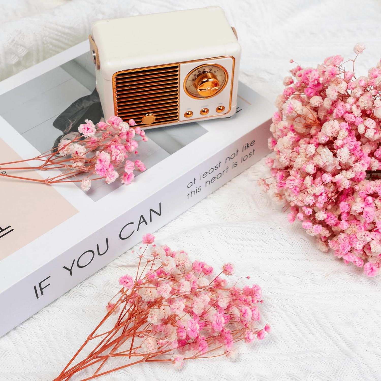 1500+ Mini Pink Dried Babys Breath Flowers, 50pcs Baby Breath Bouquet, 6'' Natural Gypsophila Bulk, Dried Flowers for Gifts, DIY Crafts, Wedding Decor, Card Making, Vase Filler, Wreath Floral - Image 6