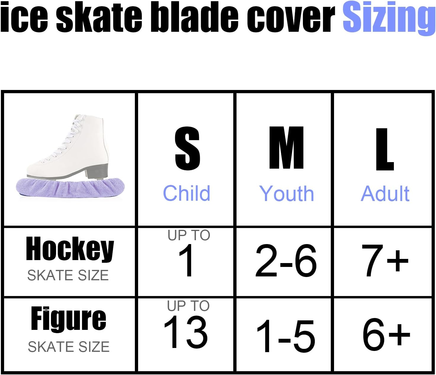 Ice Skate Guards,Skate Guards for Hockey Skates,Figure Skates and Ice Skates.Ice Skate Blade Covers for Toddler Kids Youth Adults-Men Women Boys Girls.Skate Guards Figure Skating Hockey. - Image 3