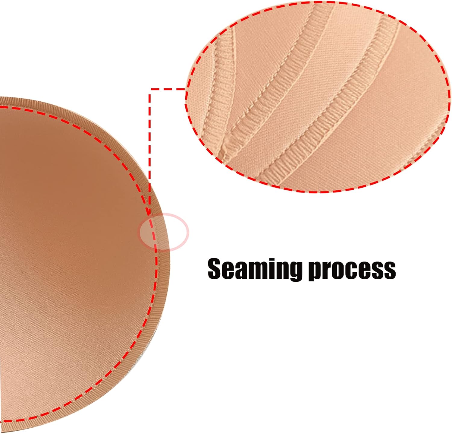 3 Pairs Round Seam Women's Removable Sports Yoga Bra pad, Bikini Top Bra Pads Insert - Image 4