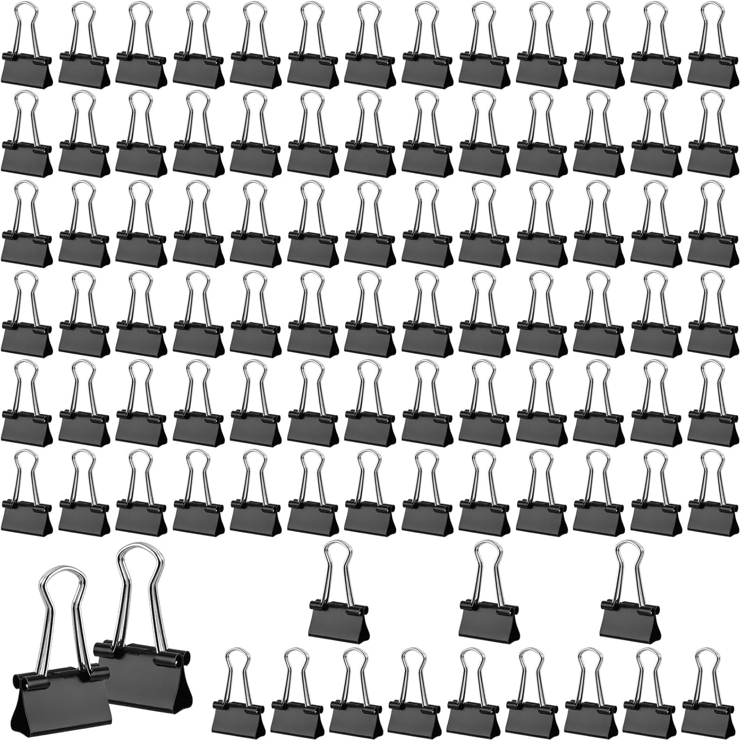 180Pcs Small Binder Clips, Mini Binder Clips, 0.63 in/15mm Clips Office Supplies, Paper Clamps, Binder Paper Clips for Office Supplies Home School Food DIY - Image 1