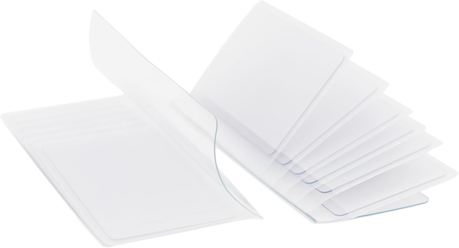AG Wallets Set of 2 Premium Clear Wallet Inserts - Durable Vinyl Card & Photo Holders, Multiple Styles for Bifold, Trifold & Checkbook Wallets (Checkbook 6 Page) - Image 1