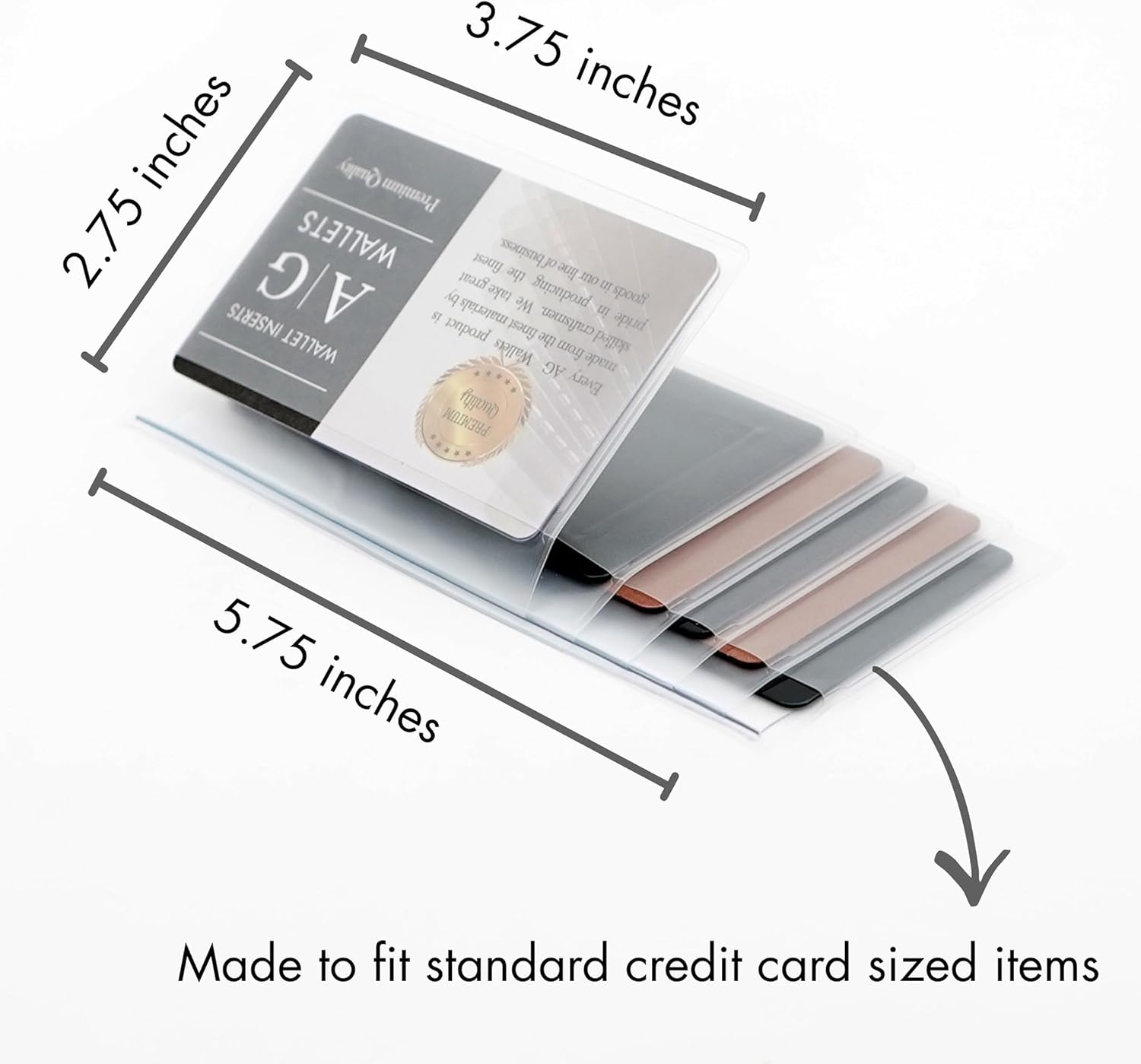 AG Wallets Set of 2 Premium Clear Wallet Inserts - Durable Vinyl Card & Photo Holders, Multiple Styles for Bifold, Trifold & Checkbook Wallets (Checkbook 6 Page) - Image 2