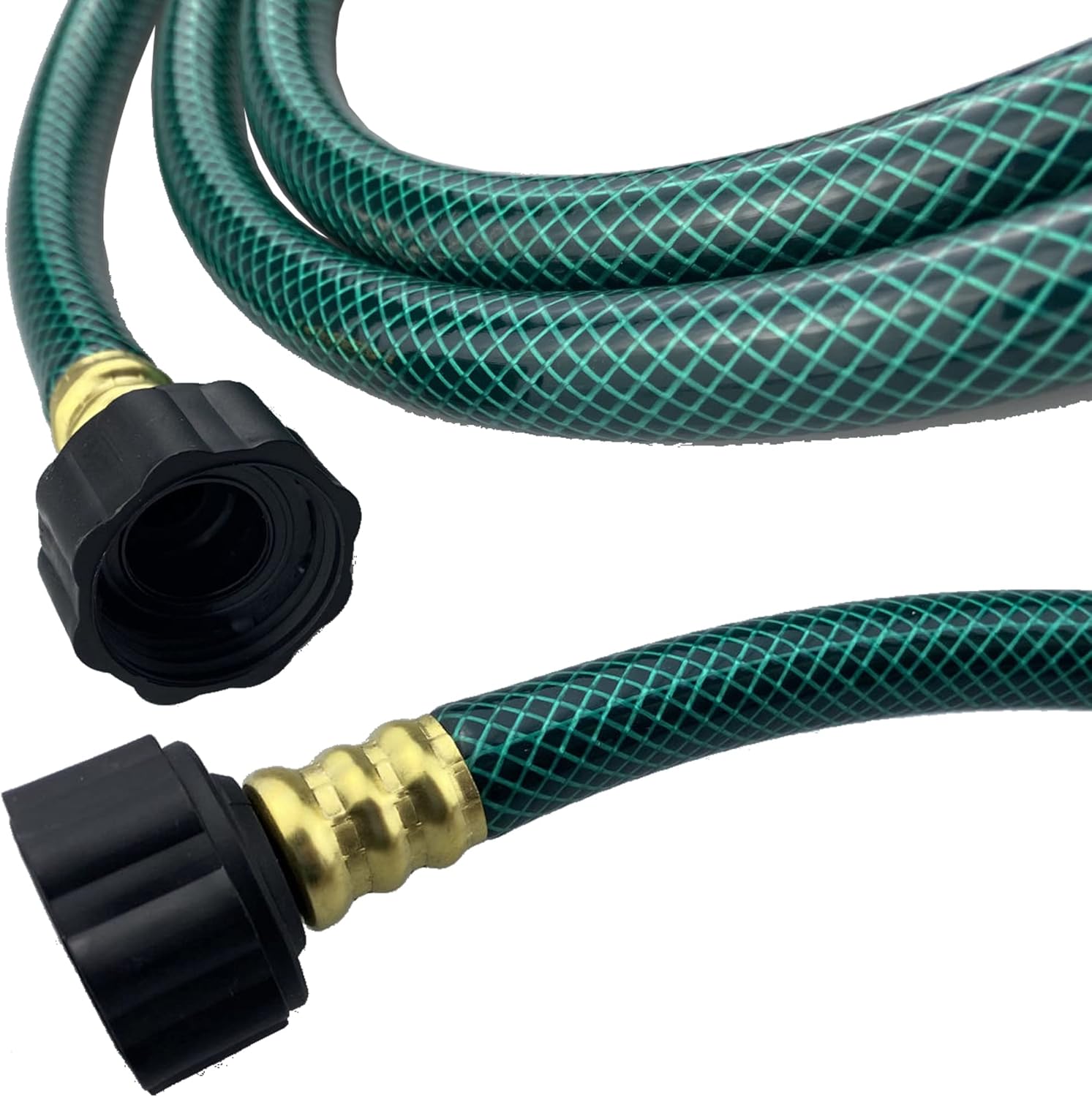 PVC Garden Hose 1/2 Inch, 5 FT Flexible Water Hose Green with Male and Female Plastic Fittings - No Leaking and Lightweight for Household Outdoors Lawns Patio - Image 3