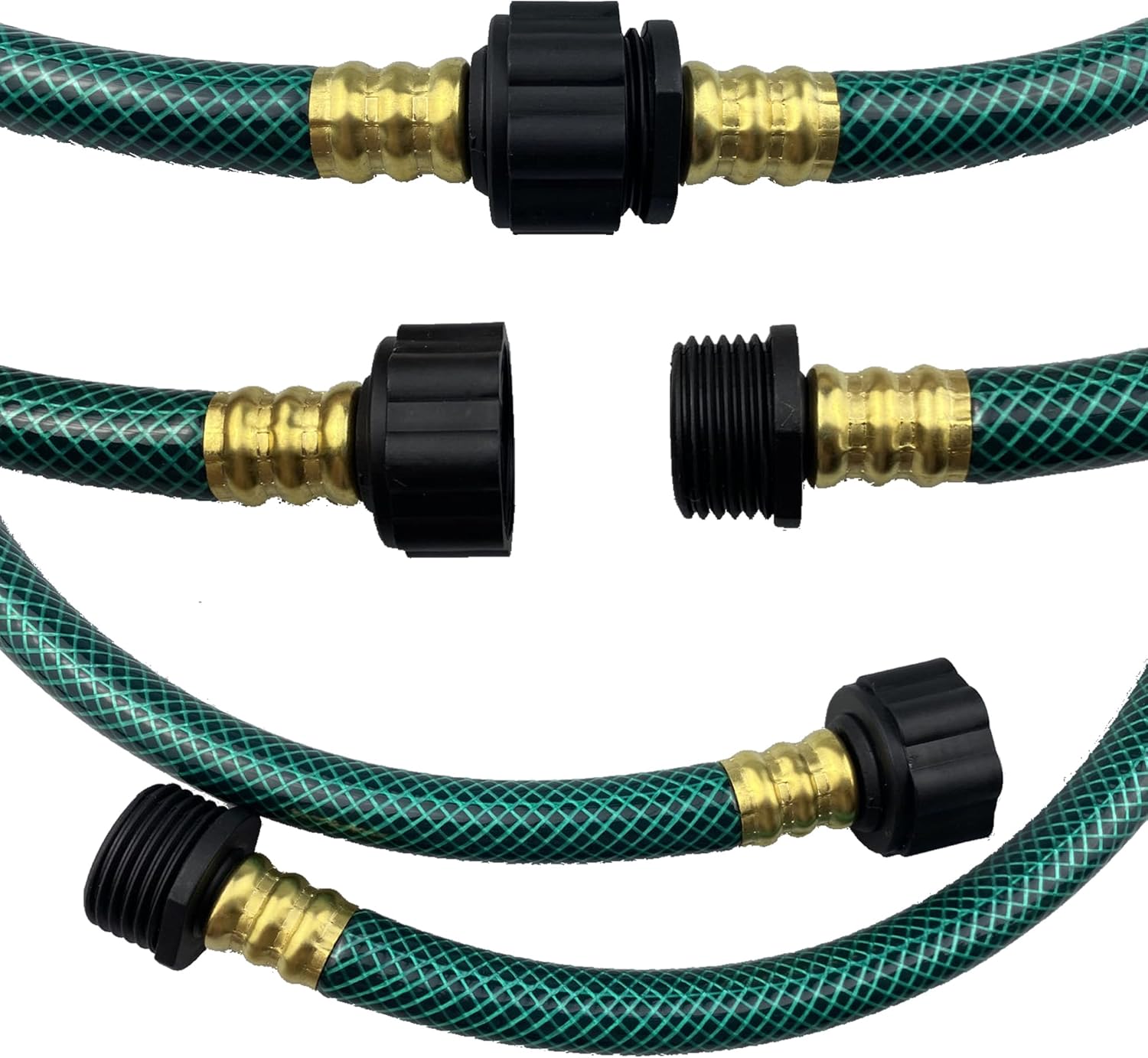 PVC Garden Hose 1/2 Inch, 5 FT Flexible Water Hose Green with Male and Female Plastic Fittings - No Leaking and Lightweight for Household Outdoors Lawns Patio - Image 7