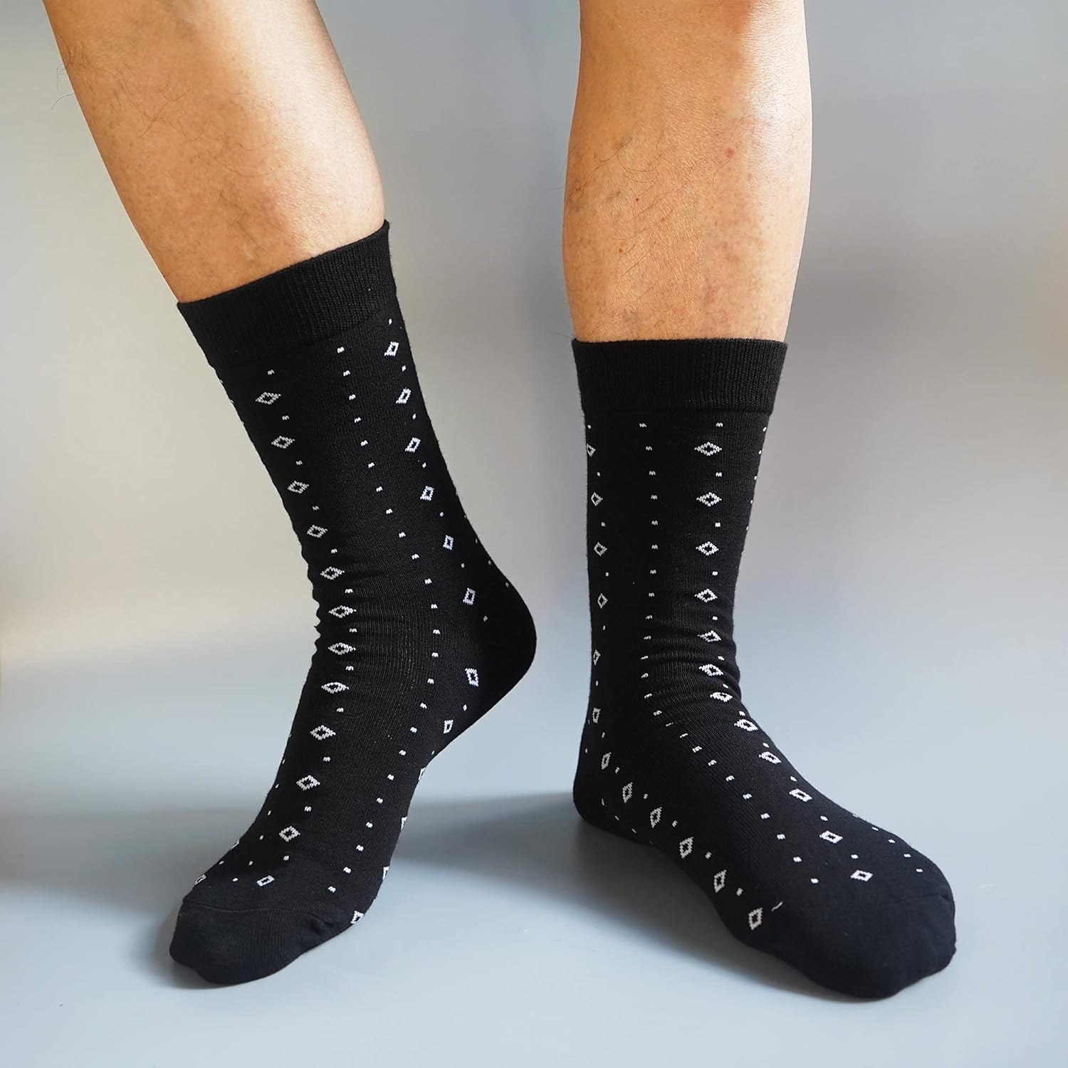 Mens Fun Dress Socks, Pattern Funny Casual Socks Pack, Colorful Striped Cotton Novelty Socks Size 10-13 - Image 3