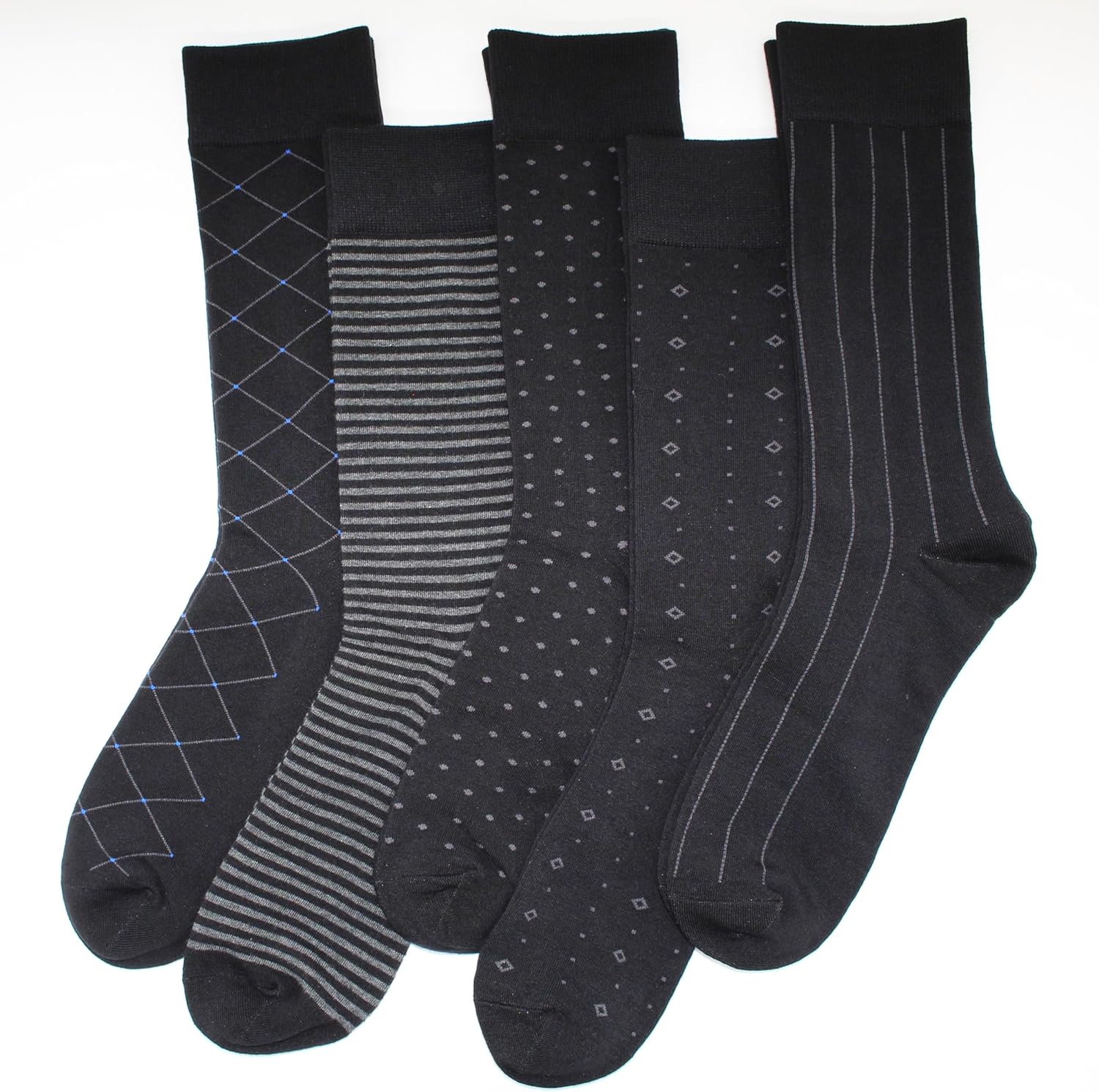 Mens Fun Dress Socks, Pattern Funny Casual Socks Pack, Colorful Striped Cotton Novelty Socks Size 10-13 - Image 4