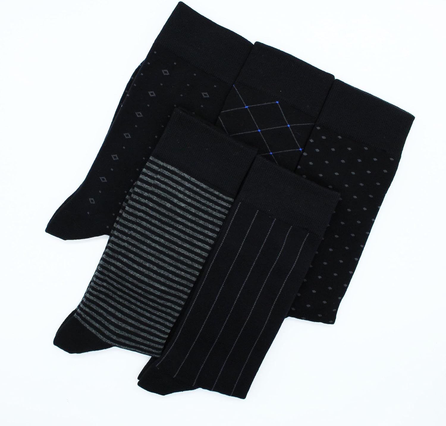 Mens Fun Dress Socks, Pattern Funny Casual Socks Pack, Colorful Striped Cotton Novelty Socks Size 10-13 - Image 7