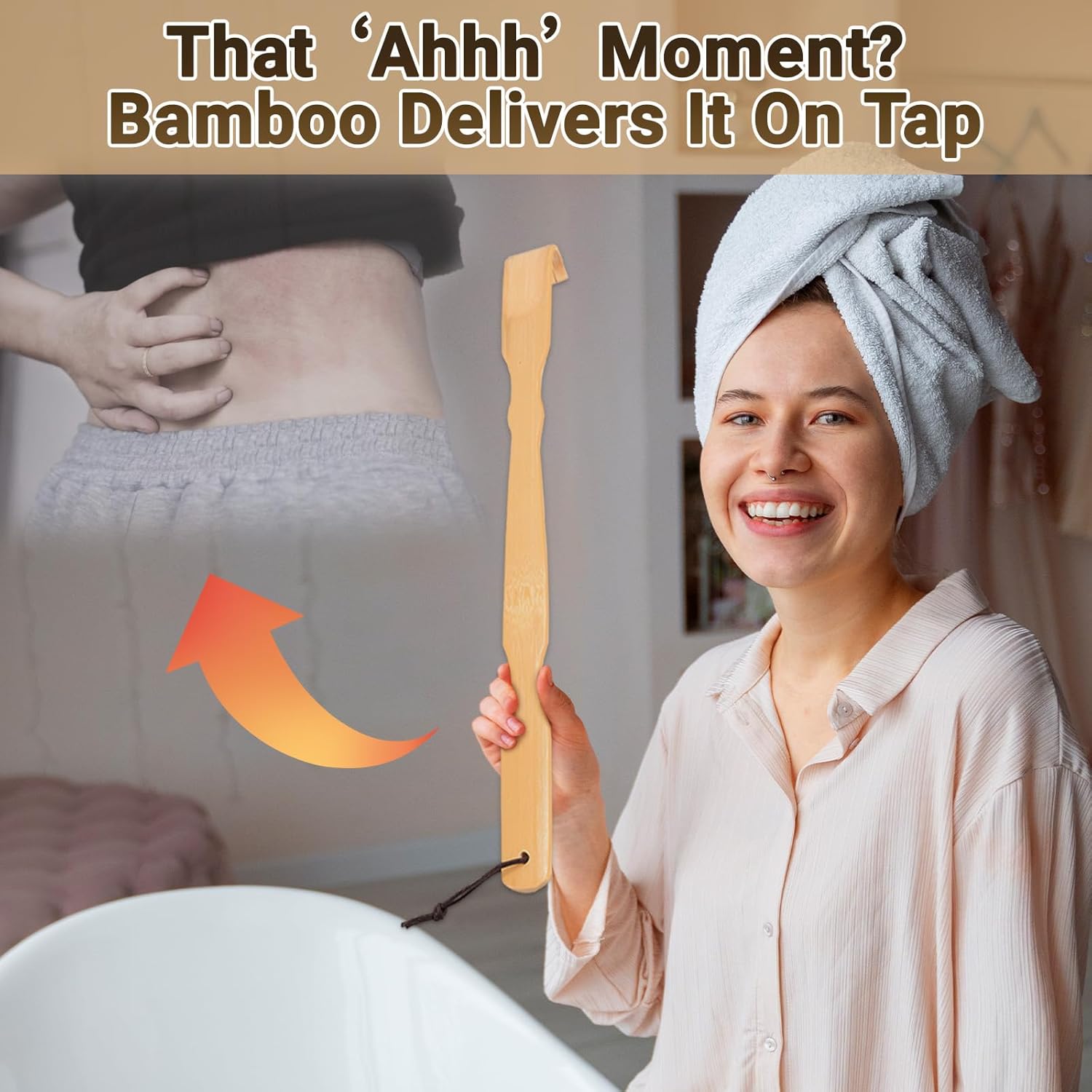 Wooden Bamboo Back Scratcher, 17