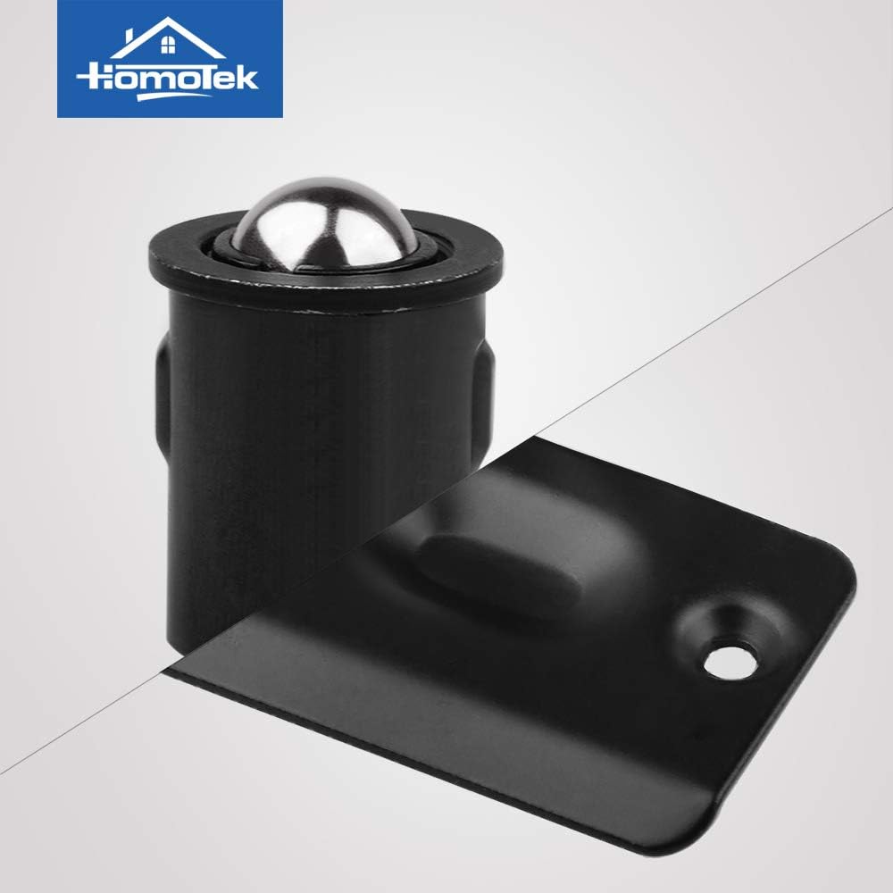 4 Pack Drive in Ball Catch with Strike Plate for Closet Doors, Black, 13/16 Inch x 1-1/8 Inchs,Die-cast, Adjustable Tension Ball - Image 3