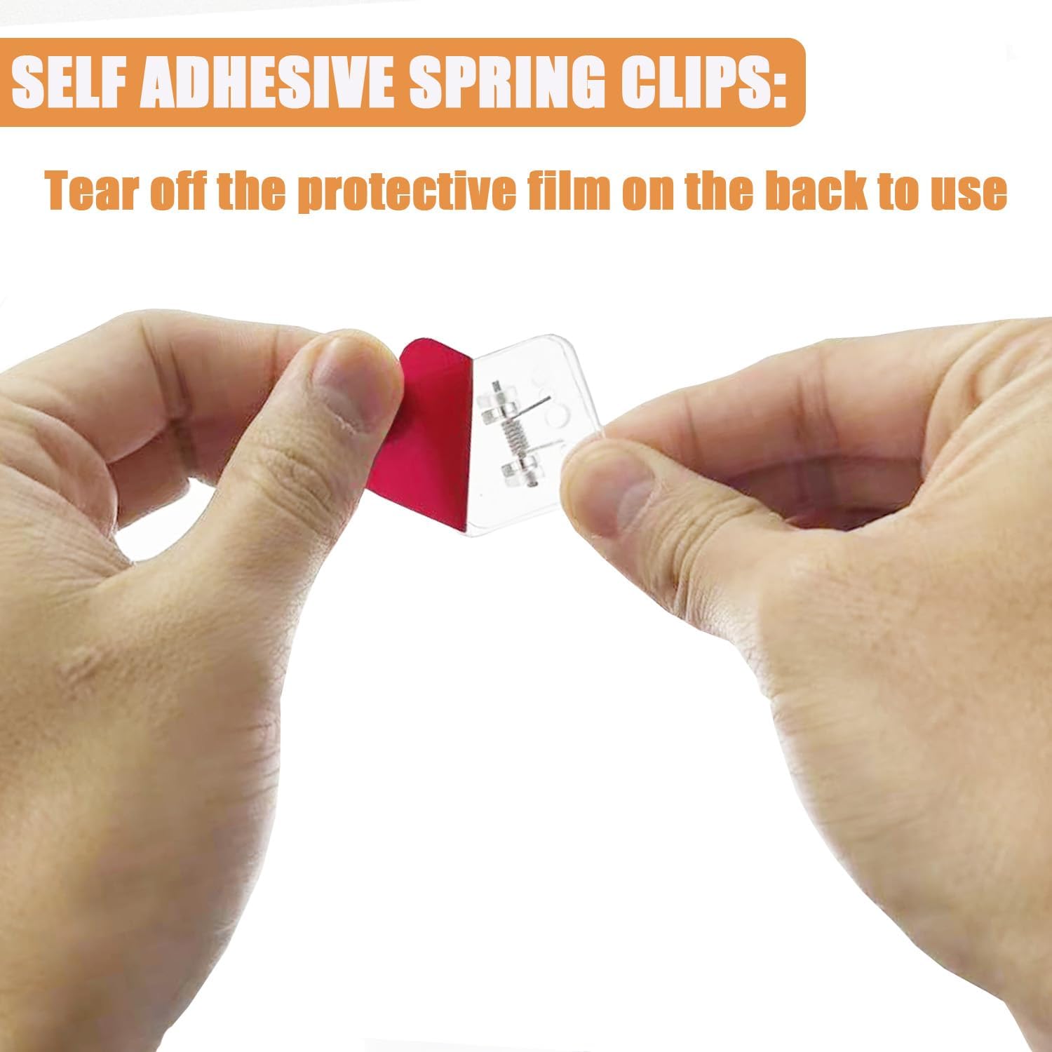 20 Pieces Self Adhesive Clips, Wall Clips,Tapestry Hangers,Photo Holders for Paper Flag Hanger,Sticky Clip for Teachers,Double-Sided Adhesive Spring Clip for Poster Home Office Rope - Image 3