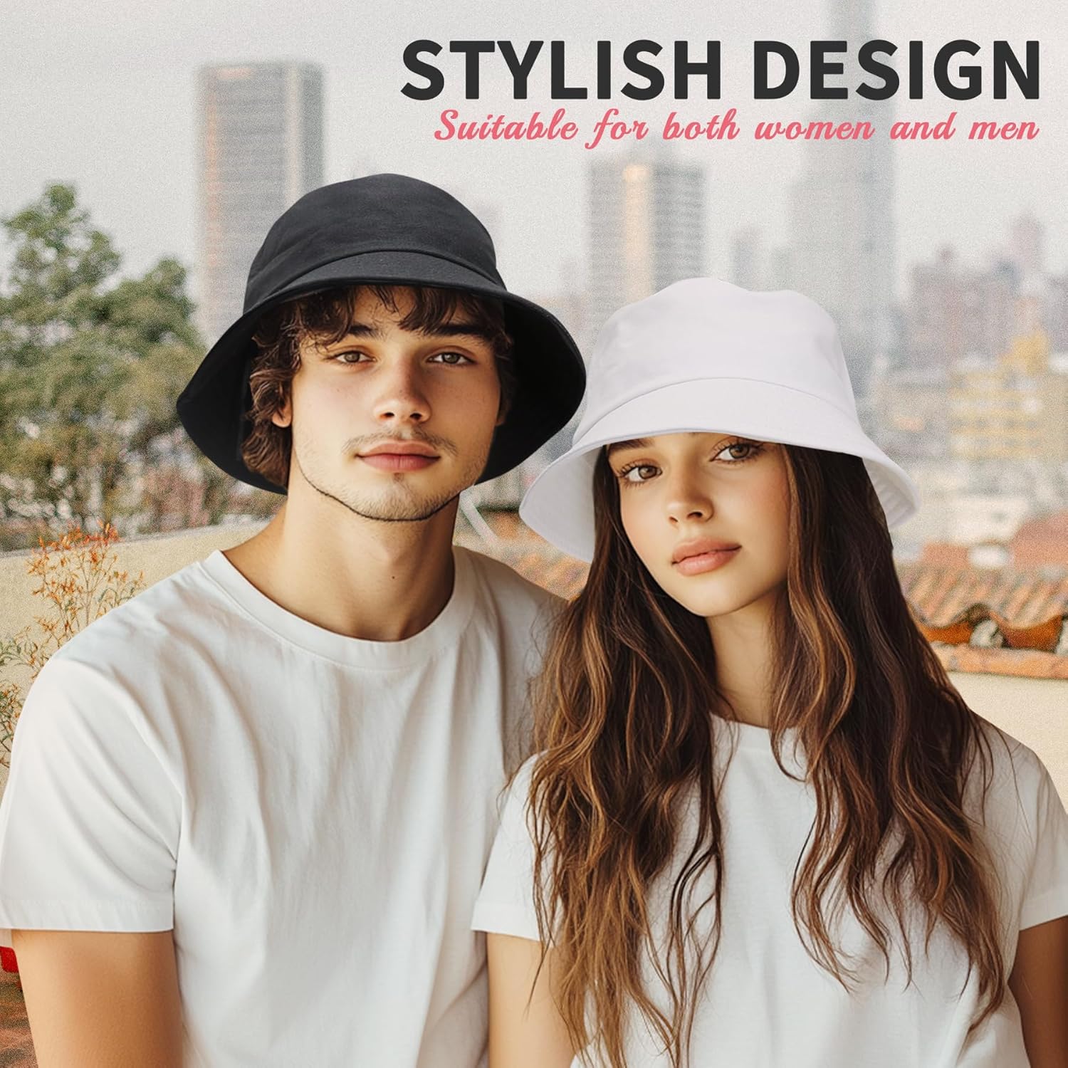 Bucket Hats fot Men Women Packable Foldable Sun Hats for Women Beach Travel Cap - Image 2