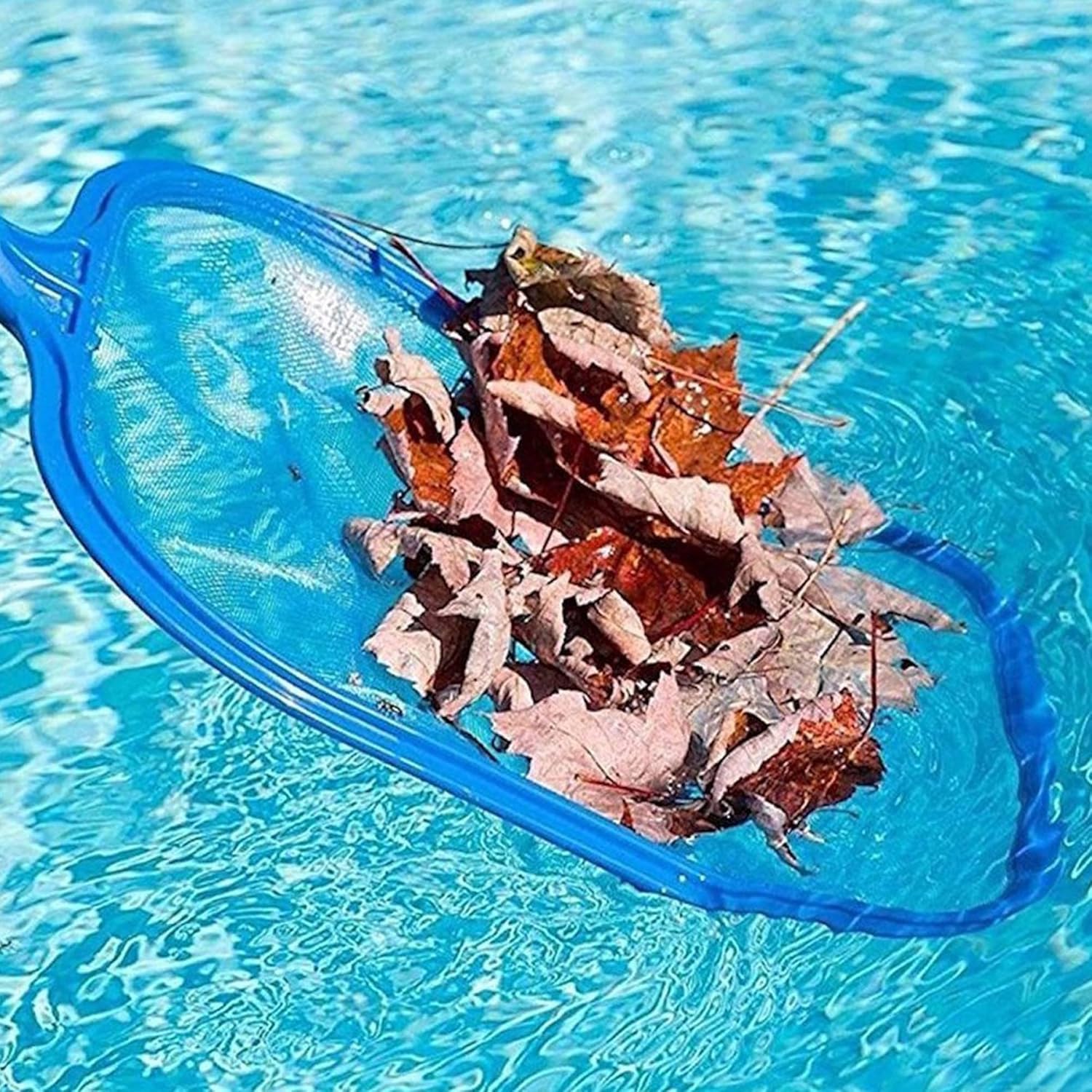 Swimming Pool Cleaner Supplies/Professional Heavy Duty Pool Leaf Rake Fine Mesh Frame Net/Cleaning Leaf Skim Net (17.5x11.8in) - Image 2
