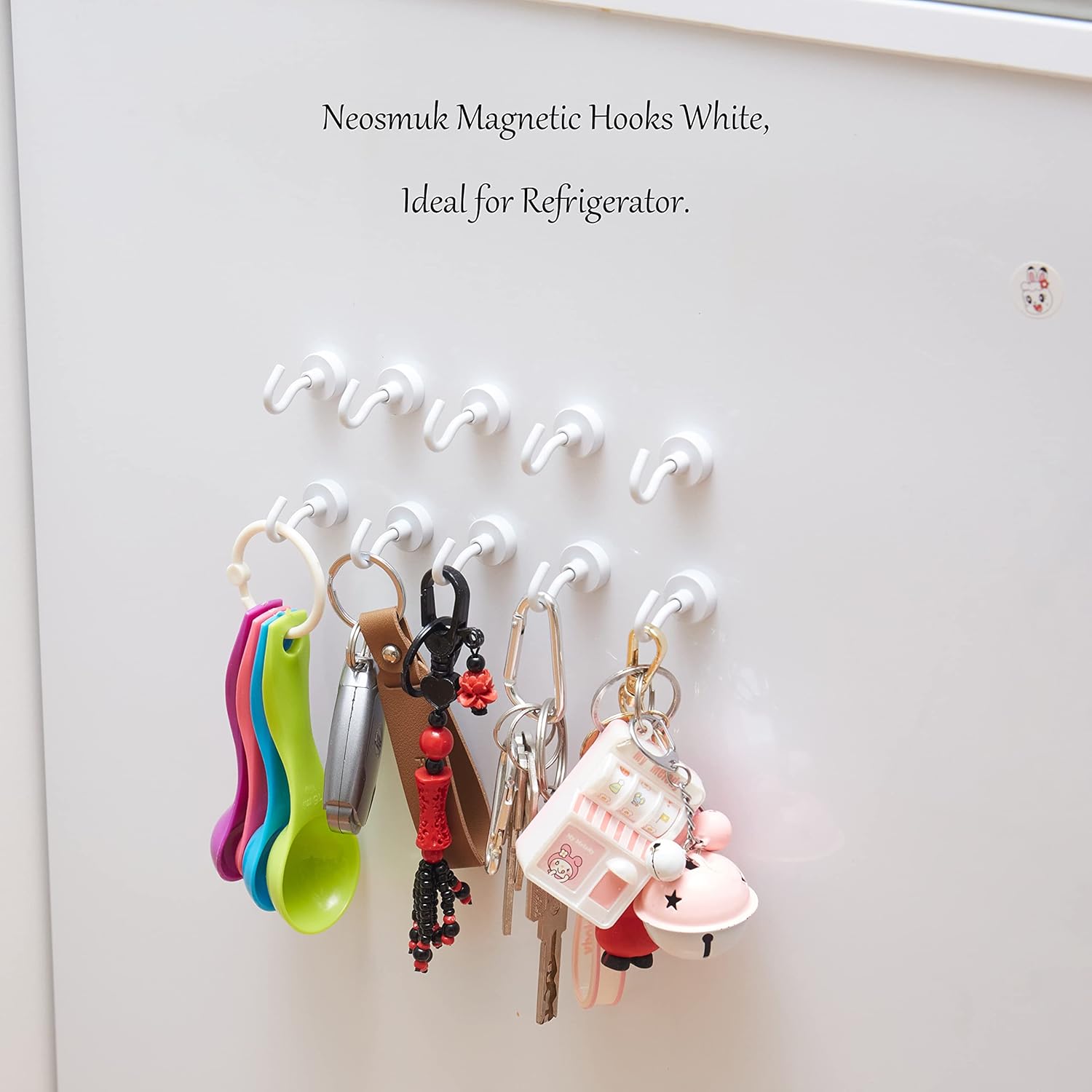 Magnetic Hooks, Cruise Ship Essentials, 30lb+ Heavy Duty Magnetic Hooks for Cruise Cabins, Refrigerator, Grill, Hanging, and Travel | Extra Strong Must-Haves Magnet Hook(White,Pack of 12) - Image 3