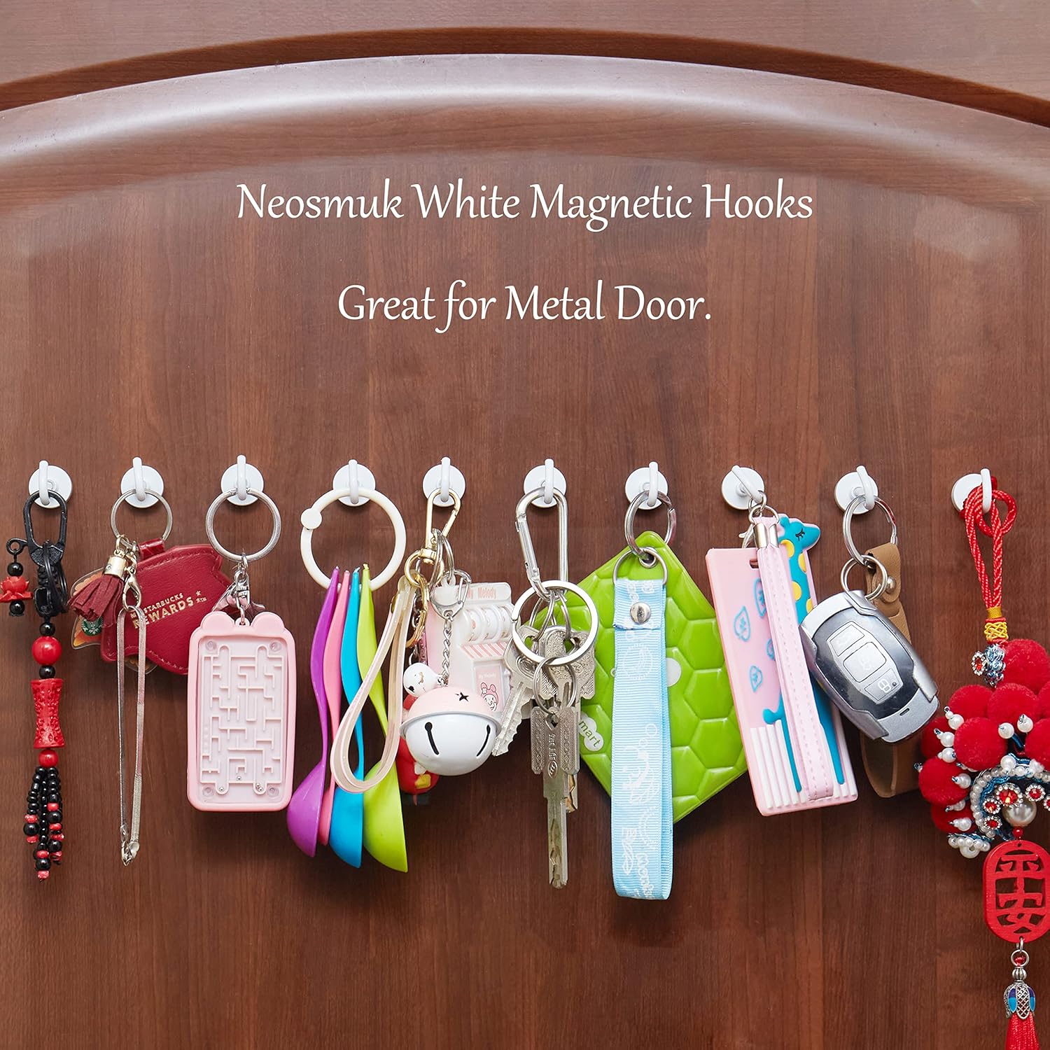 Magnetic Hooks, Cruise Ship Essentials, 30lb+ Heavy Duty Magnetic Hooks for Cruise Cabins, Refrigerator, Grill, Hanging, and Travel | Extra Strong Must-Haves Magnet Hook(White,Pack of 12) - Image 4