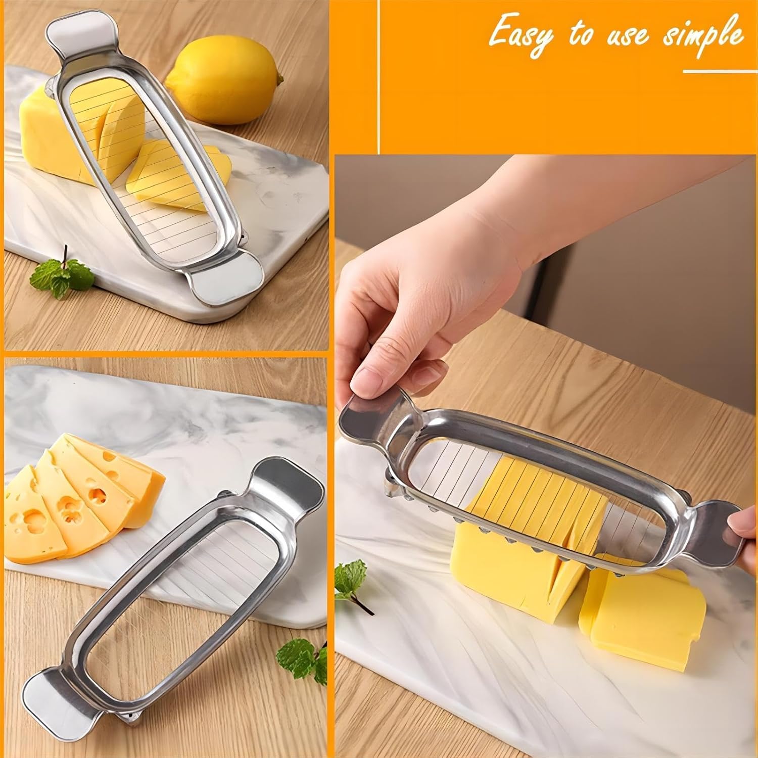 Butter Slicer Cutter,Cheese Cutters for Block Cheese, Butter Slicer for Butter Squares, Stainless Steel Cutter - Image 6