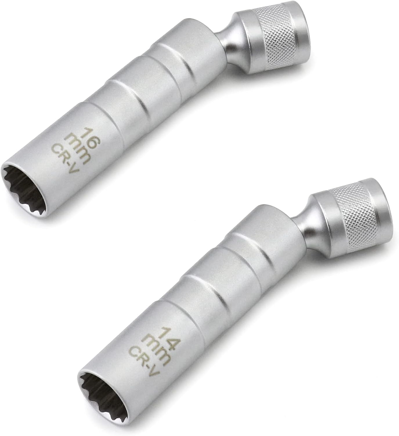 14mm&16mm Magnetic Swivel Spark Plug Socket, Thin Wall Magnetic Rotating 3/8