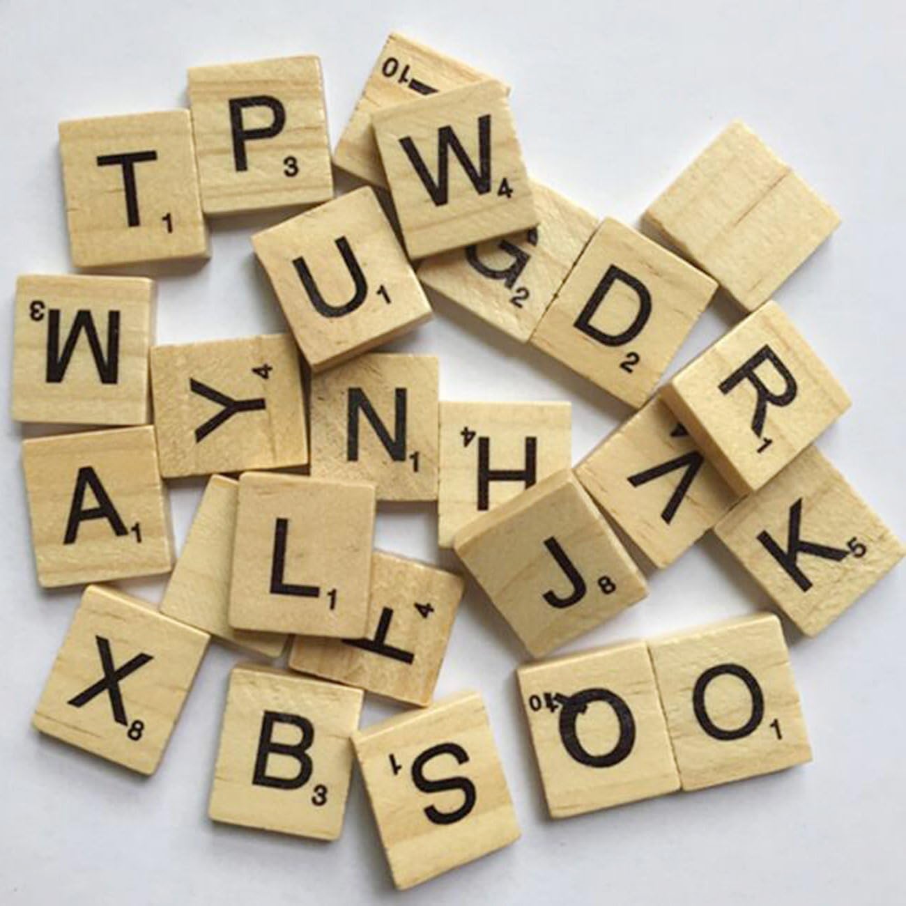 500PCS Wood Letter Tiles/Wooden Scrabble Tiles A-Z Capital Letters for Crafts, Pendants, Spelling - Image 4