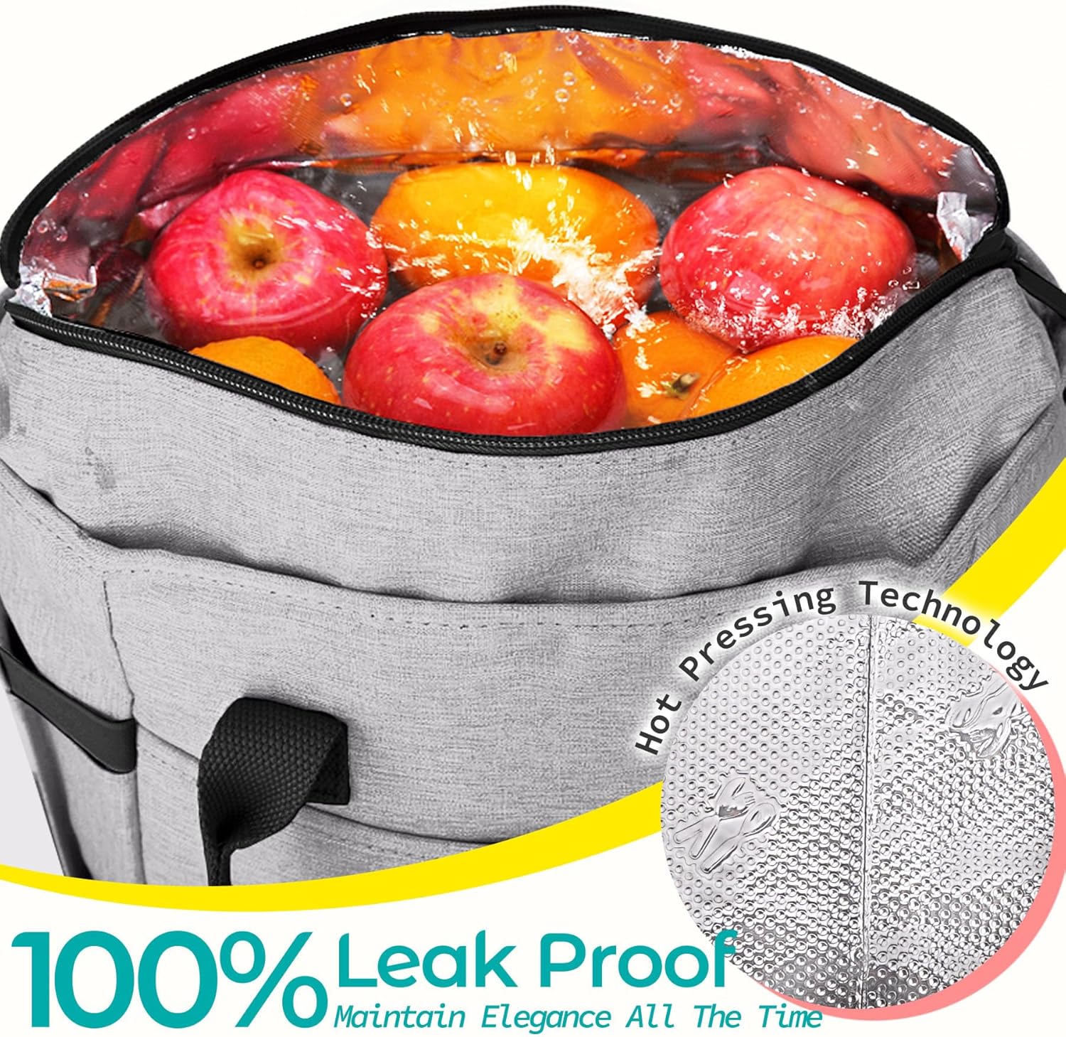 Cute&Classy Roomy Insulated Lunch Bags for Women - Stylish & Functional Large Tote Adult Lunch Box for Working & Picnic - Image 6
