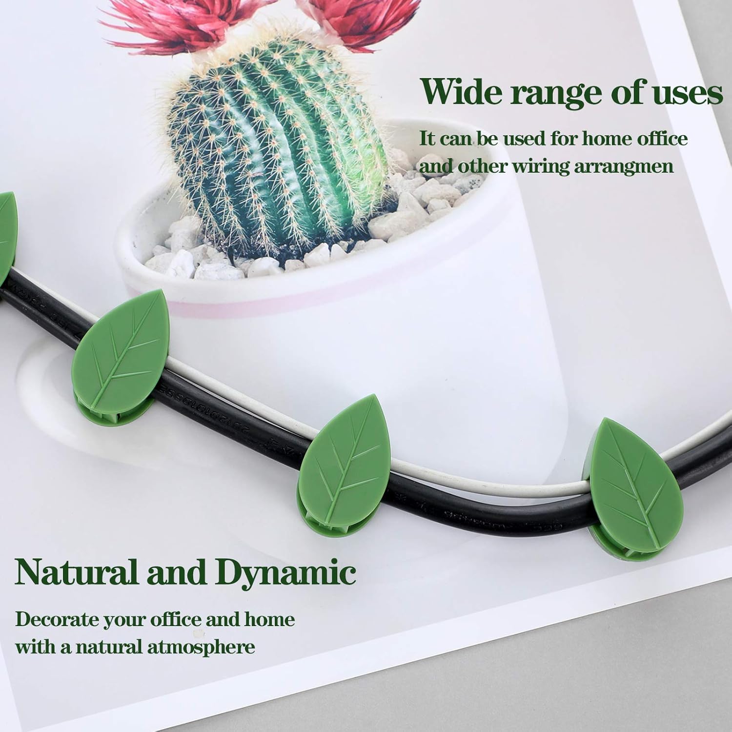 60 Pieces Plant Climbing Wall Fixture Clips with 72 Pieces Acrylic Adhesive Sticker Leaf Fixer Invisible Wall Vines Fixing Clips Hook Plant Vine Traction for Indoor Outdoor Decoration - Image 6