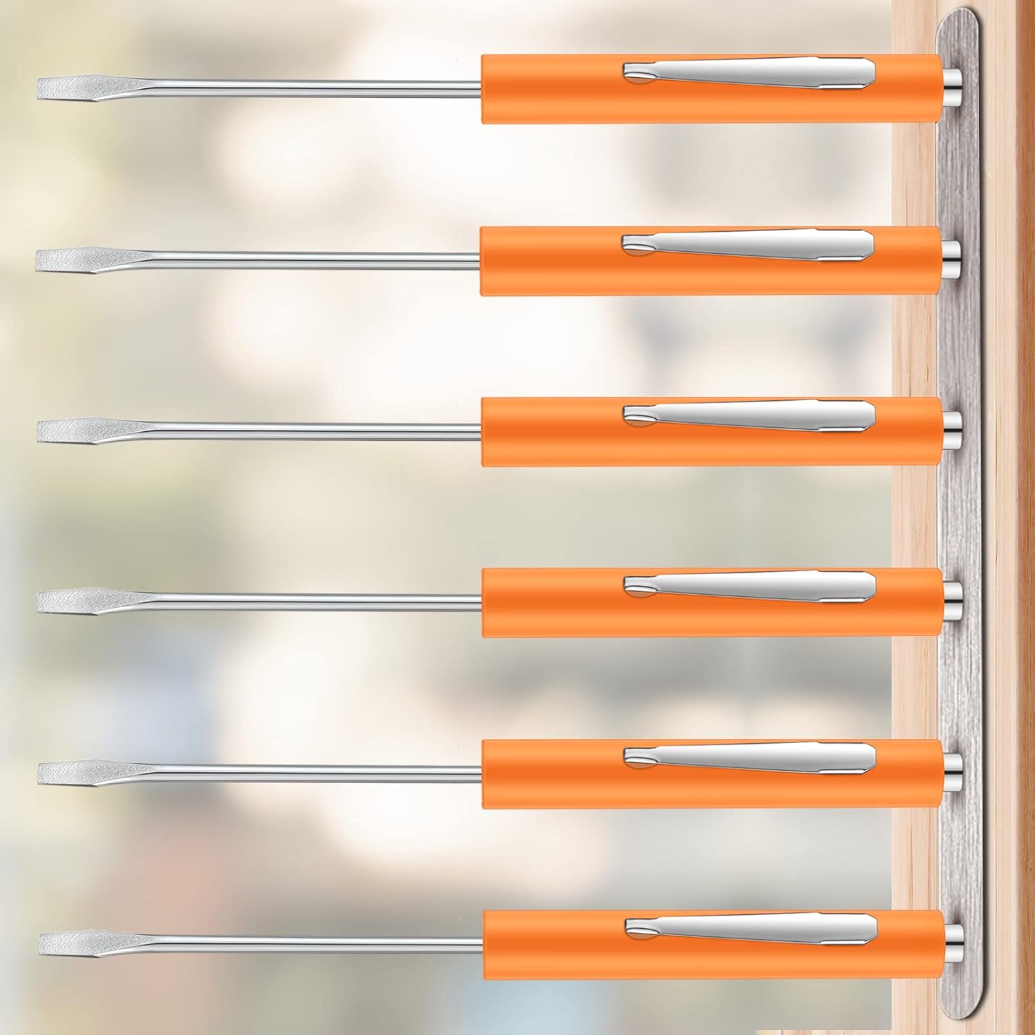 10 Pieces Pocket Screwdriver Mini Tops and Pocket Clips Magnetic Slotted Small Screw Driver with a Single Blade Head for Mechanical, Electrician(Orange) - Image 4