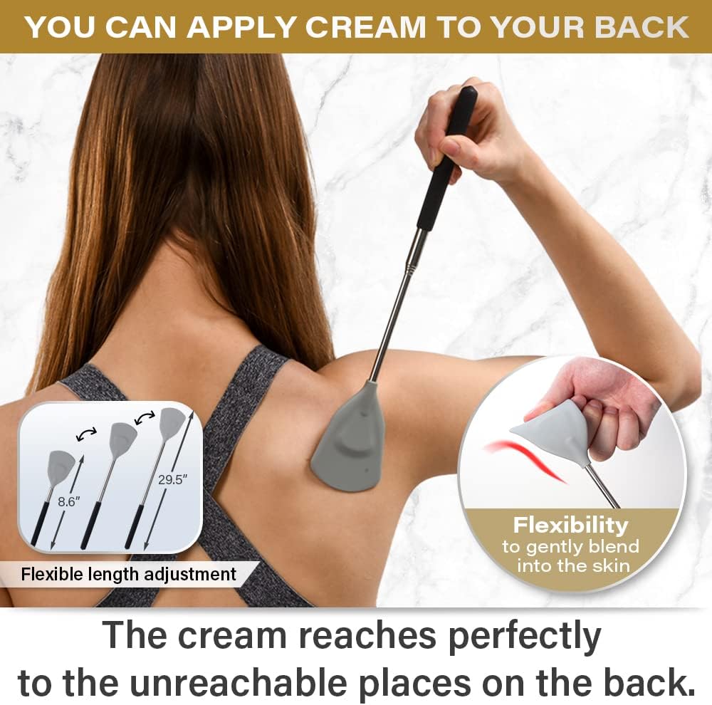 Cream Applicator for Back Telescopic Stick for Lotion Ointment Body Oil Medicine feet - Image 2