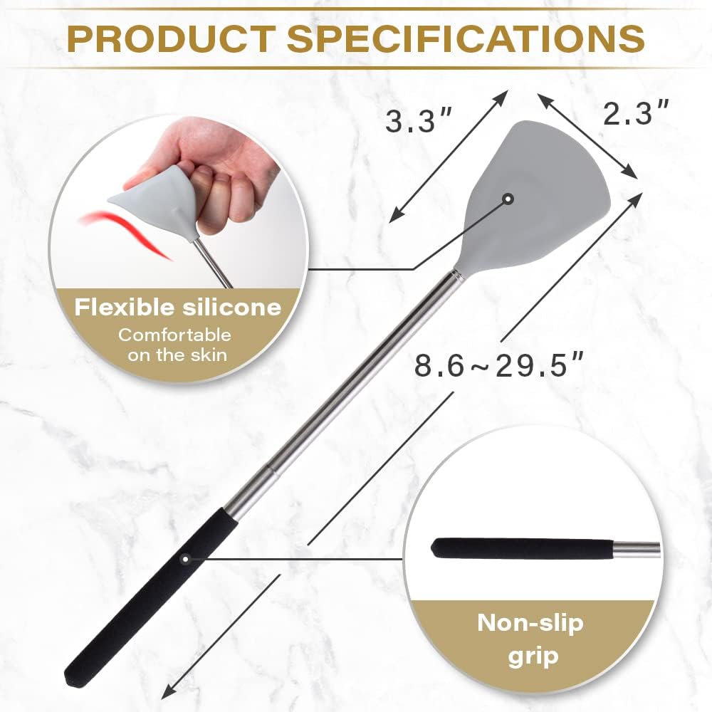 Cream Applicator for Back Telescopic Stick for Lotion Ointment Body Oil Medicine feet - Image 4