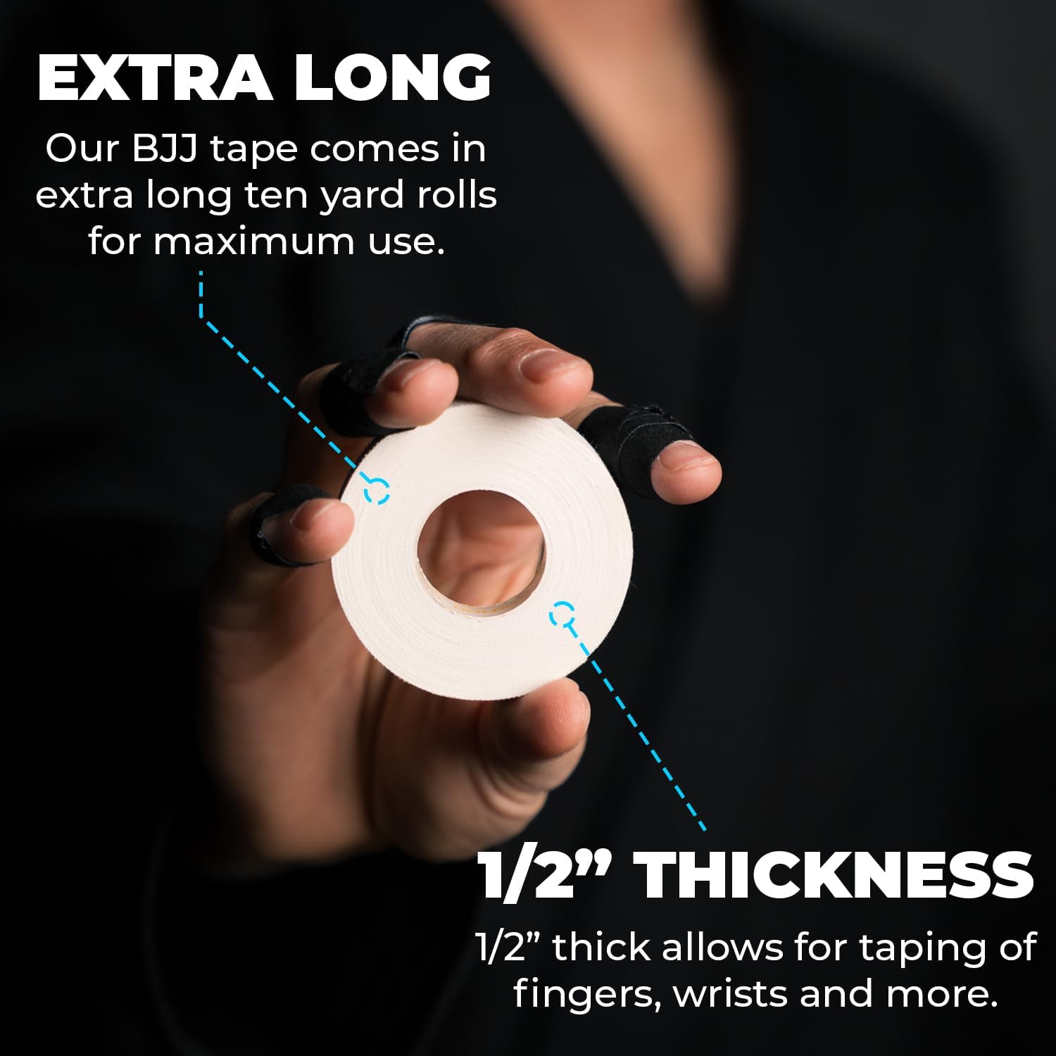 Jiu Jitsu Tape - Strong Athletic Finger Tape, 1/2