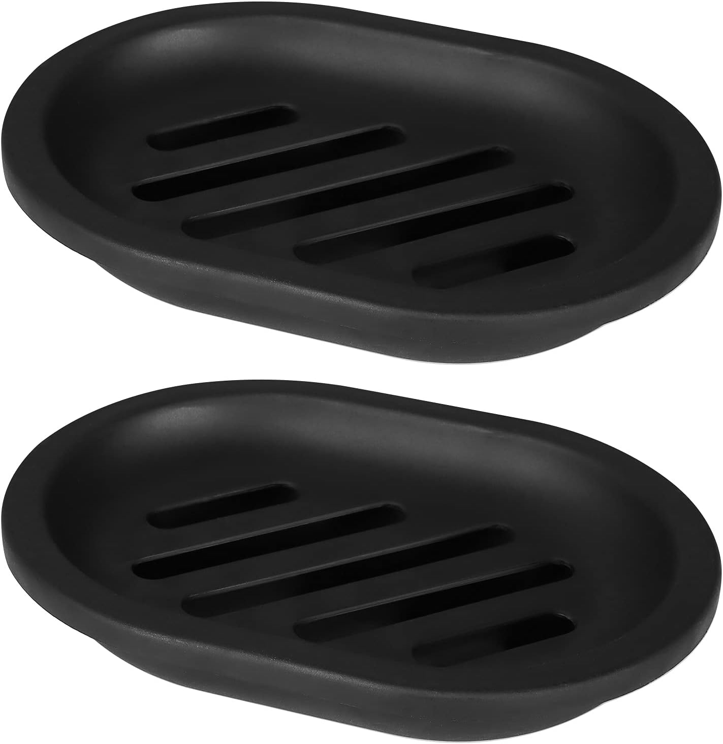 Soap Dish for Shower, 2pcs Soap Dishes Soap Savers for Bar Soap, Soap Bar Holder Shower with Drip Tray, Plastic Soap Holders with Drain for Kitchen Sink, Easy to Clean, Keeps The Soap Dry - Image 1