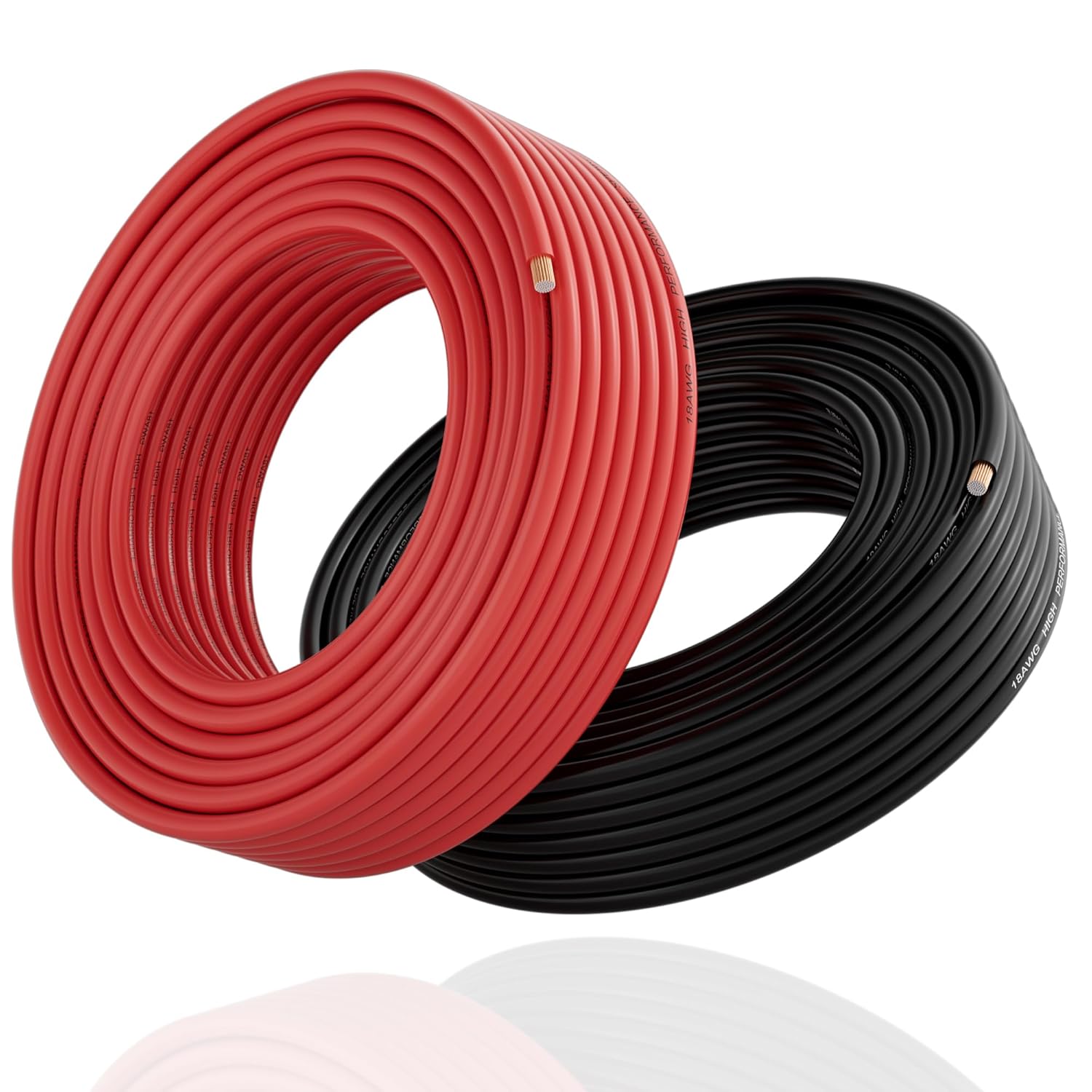 12 Gauge Wire (2-Pack Red/Black Each 25 FT), 12AWG CCA, Low Voltage Automotive Primary Harness Wire for Battery, Car Audio, Remote Trailer, Security Alarm, Hook Up Electrical Wires for DIY DC - Image 1
