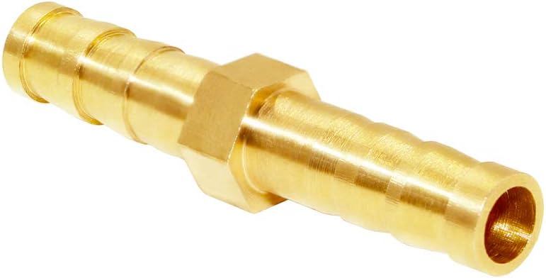 Brass Hose Barb Fitting Metals Splicer Mender, 1/4